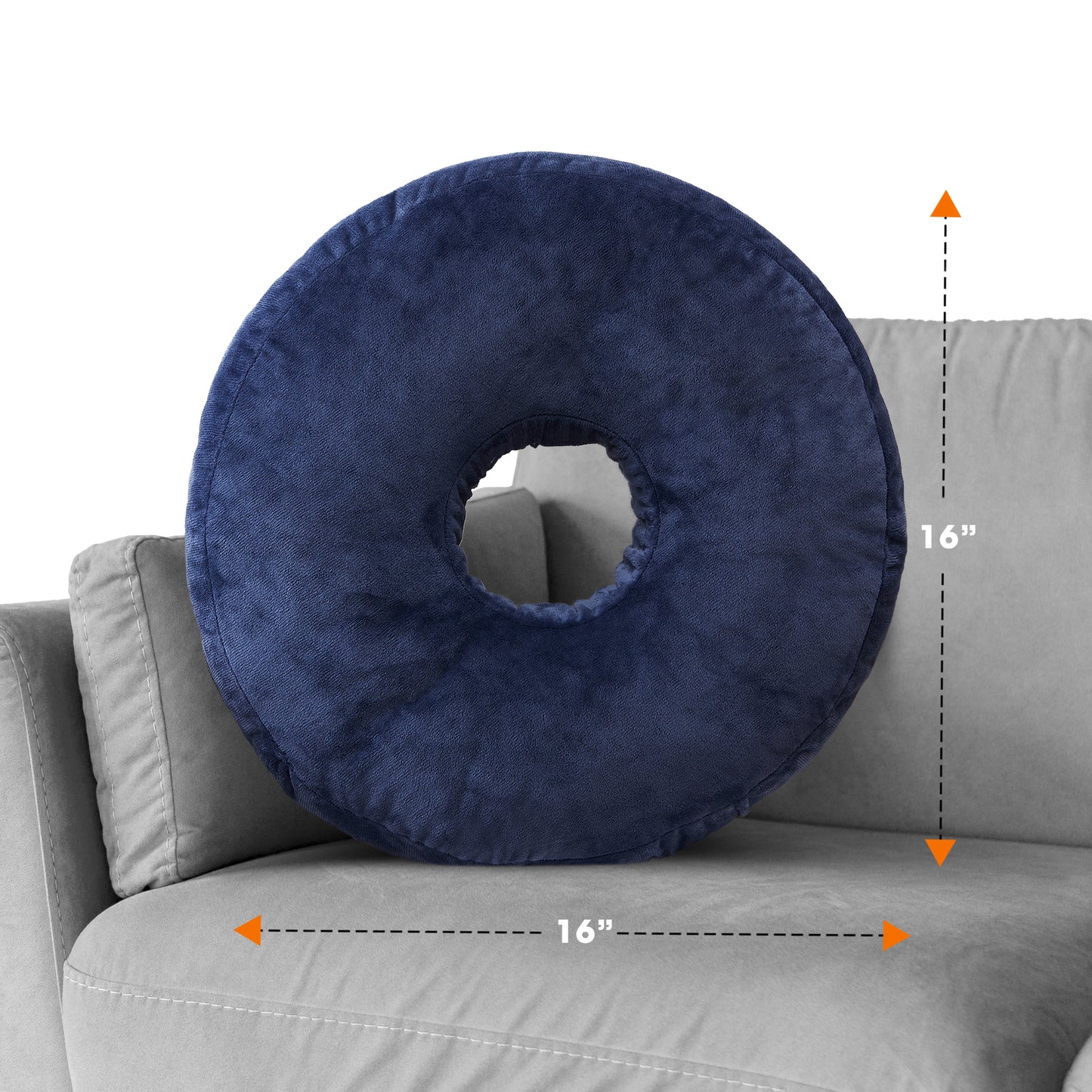Cheer Collection Round Donut Pillow - Super Soft Microplush Doughnut Pillow and Comfy Seat Cushion for Kids and Adults