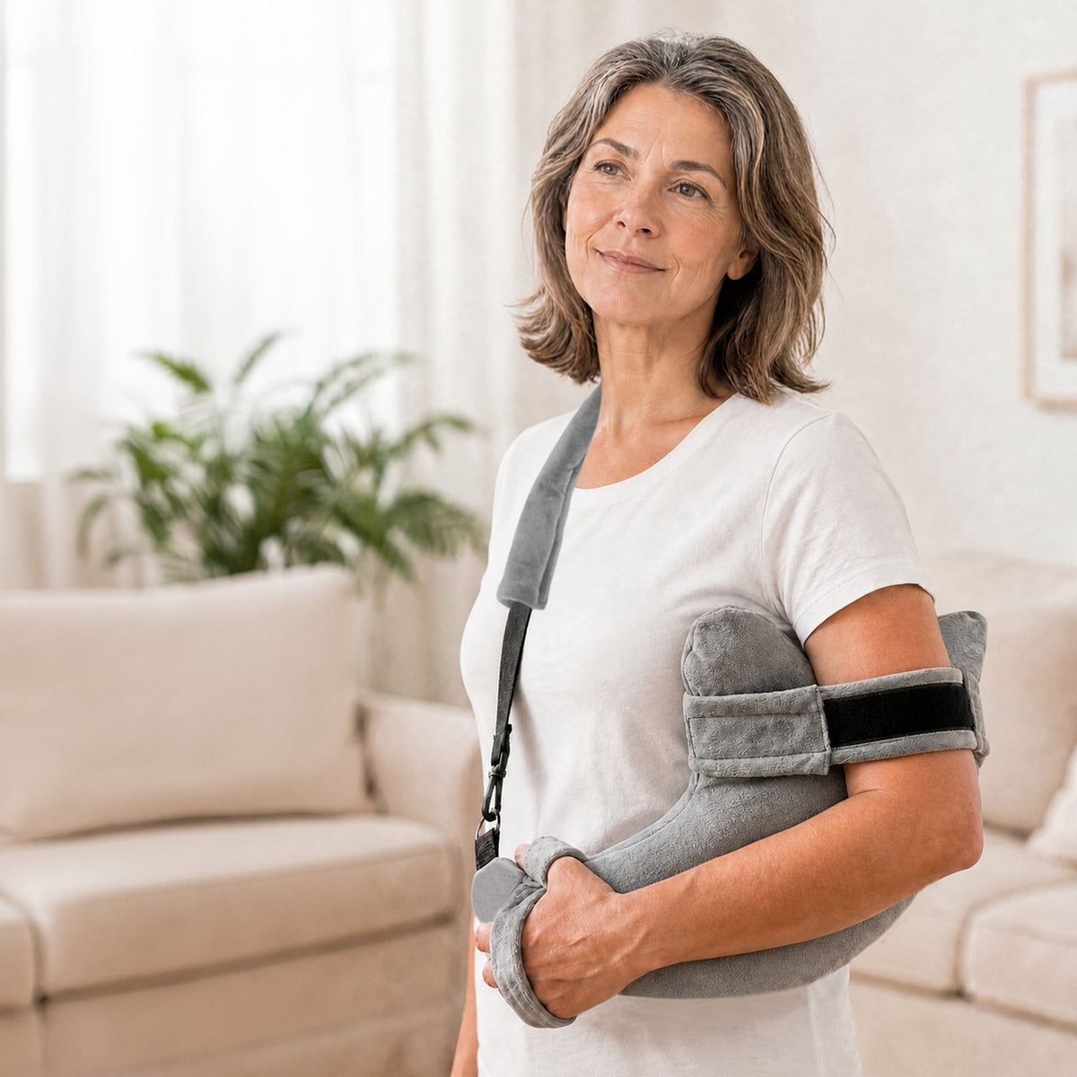 Cheer Collection Adjustable Shoulder Support Pillow with Arm Sling