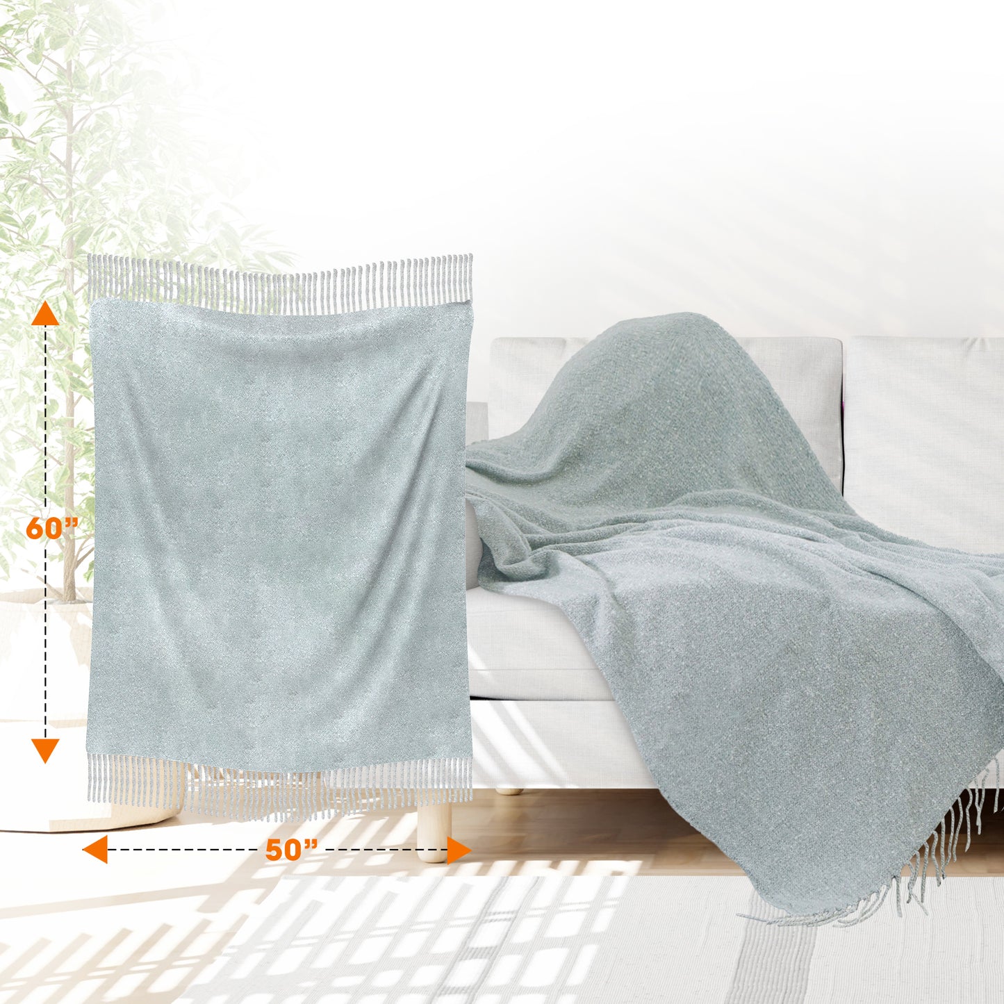 Cheer Collection Ultra Soft Knit Throw Blanket | 100% Acrylic Accent Throw - 50 x 60 inches