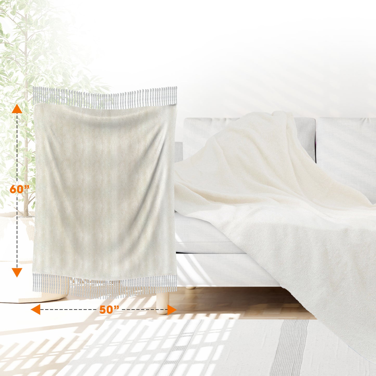 Cheer Collection Ultra Soft Knit Throw Blanket | 100% Acrylic Accent Throw - 50 x 60 inches