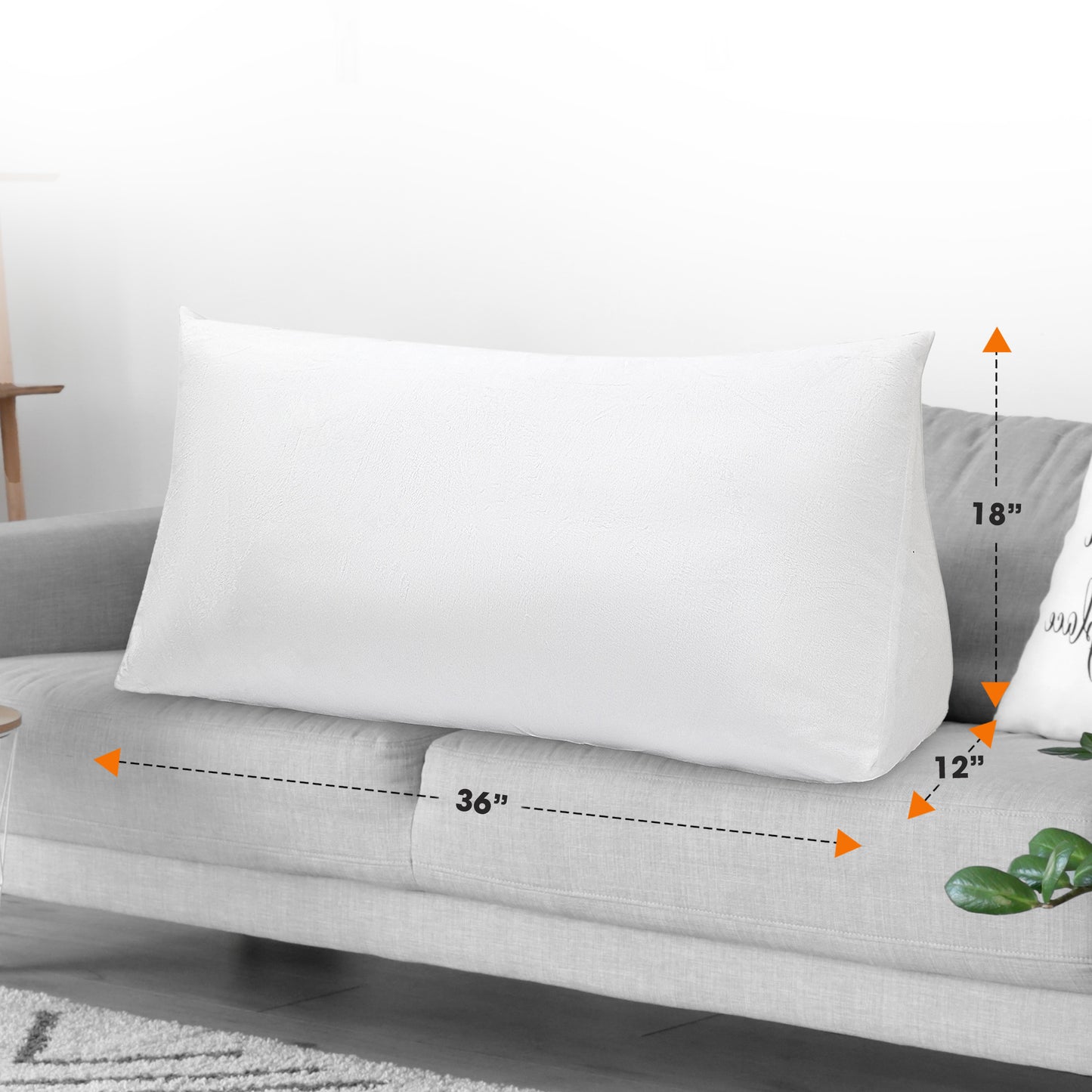 Cheer Collection Ultra Supportive Oversized Reading & Anti Acid Reflux  Wedge Pillow