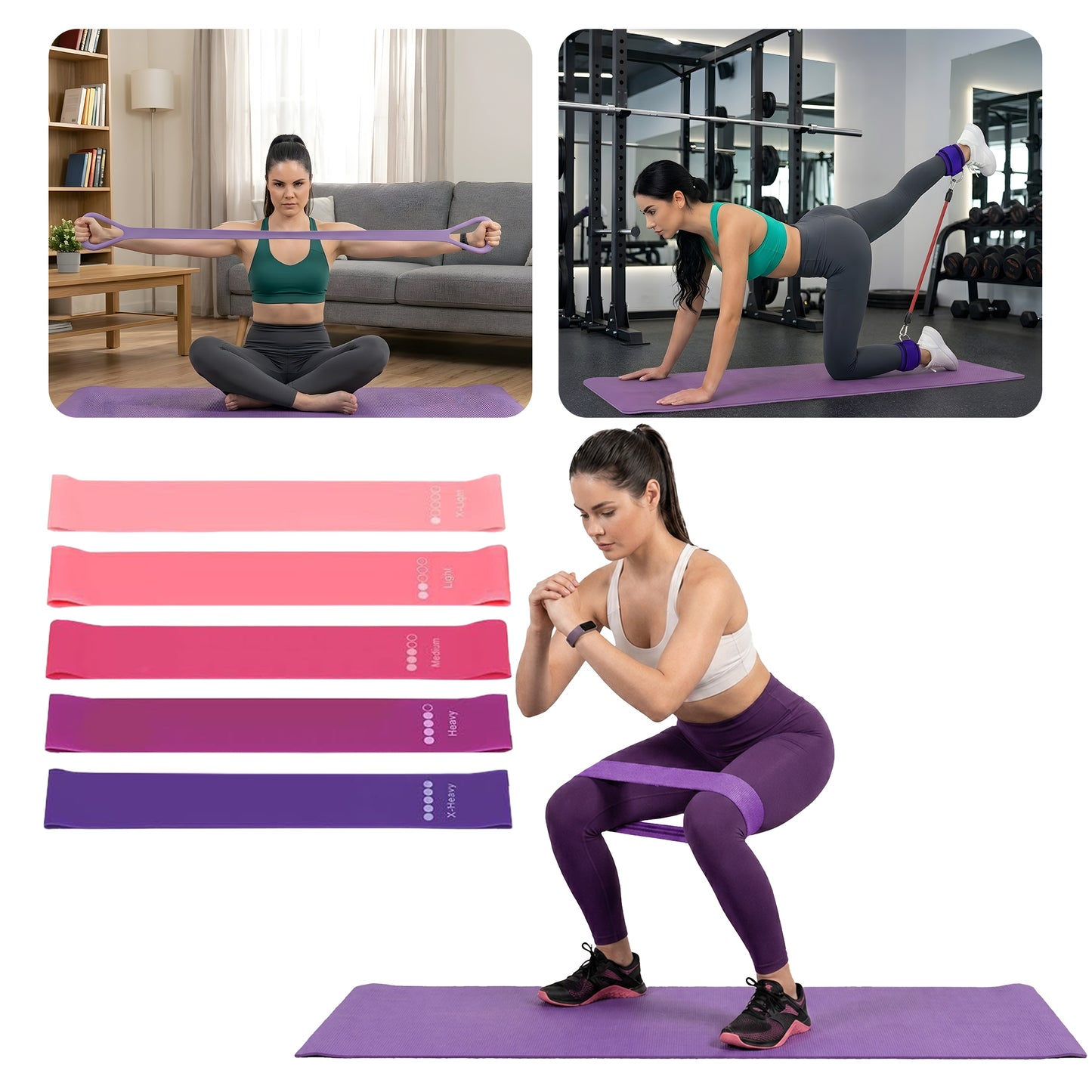 Cheer Collection Complete Home Pilates & Fitness System, 18-Piece Workout Kit