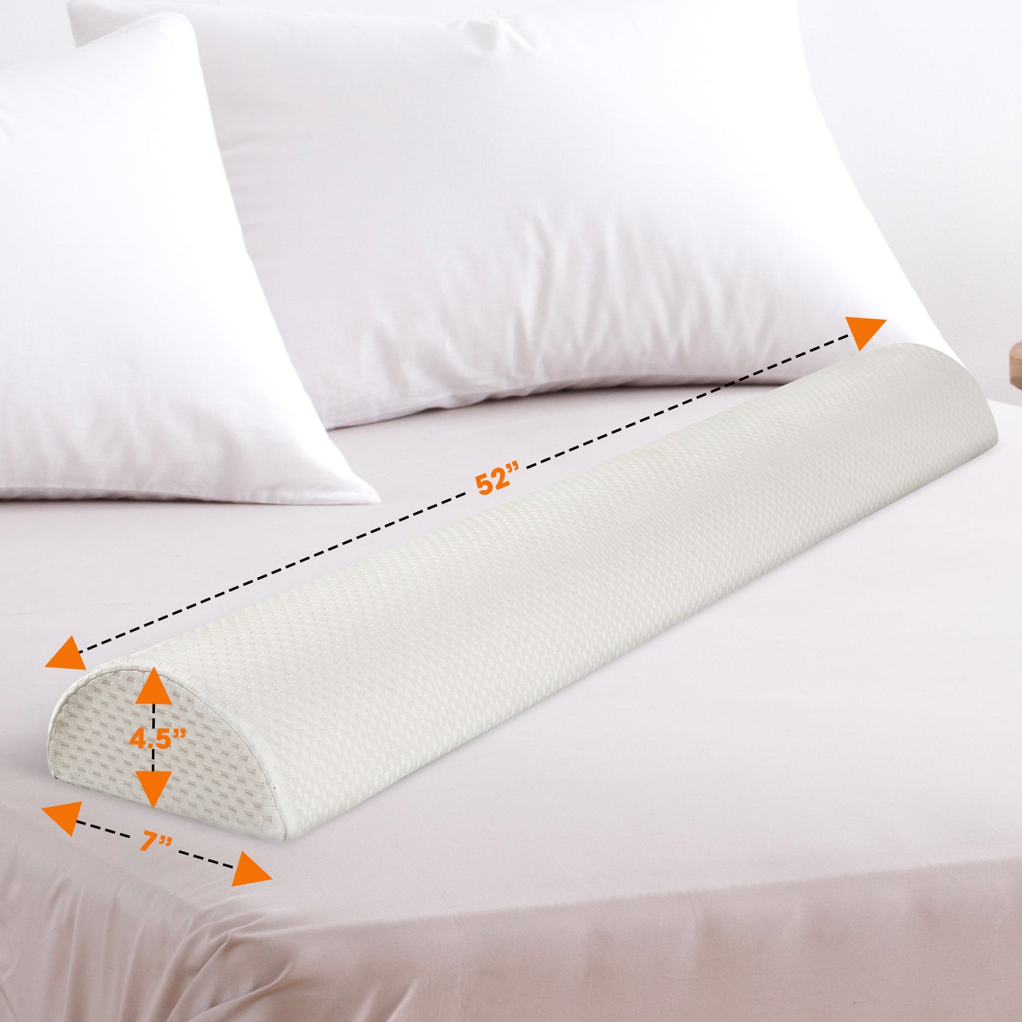 Cheer Collection Toddler Guardrail with Washable Waterproof Cover – Safe Transition to Big Kid Bed