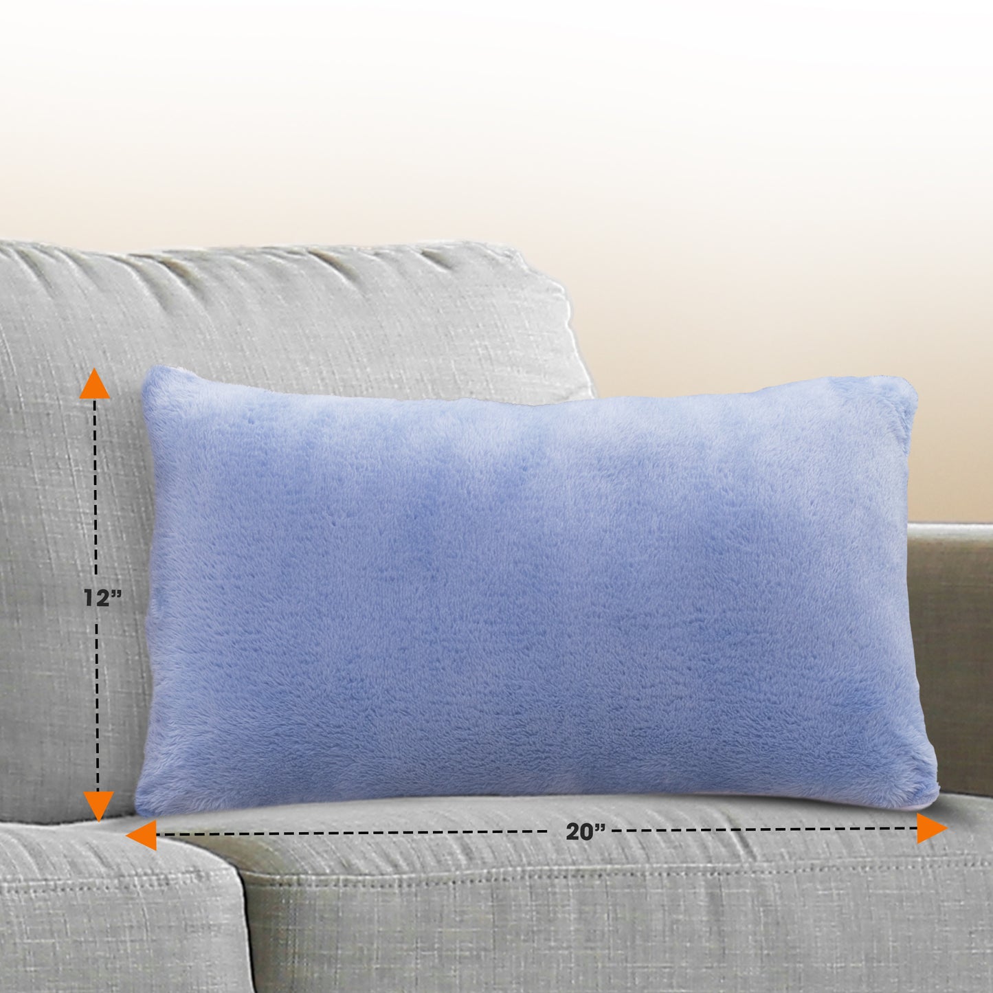 Cheer Collection Microsherpa Throw Pillow Ultra Soft and Fluffy, Elegant Home Decor, Velvet Stylish Accent Pillows - Set of 2