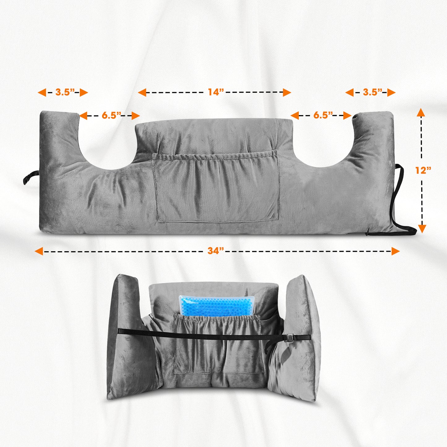 Cheer Collection Post Mastectomy Pillow - Post Surgery Chest Protection Pillow
