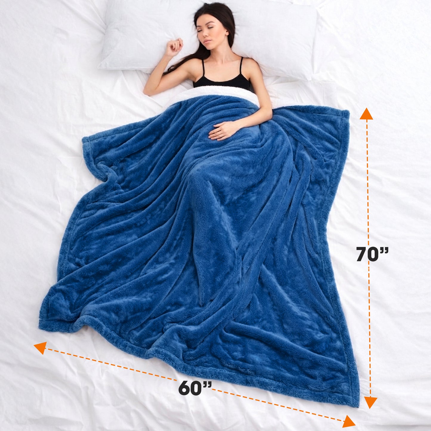 Cheer Collection Microsherpa Throw Blanket - Luxury Soft Velvet, Elegant Decorated, Stylish Accent Blanket
