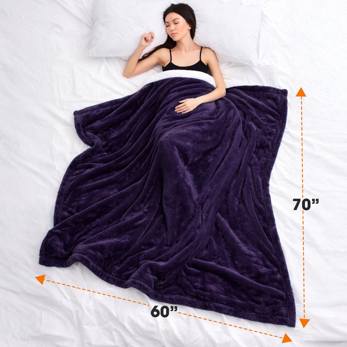 Cheer Collection Microsherpa Throw Blanket - Luxury Soft Velvet, Elegant Decorated, Stylish Accent Blanket