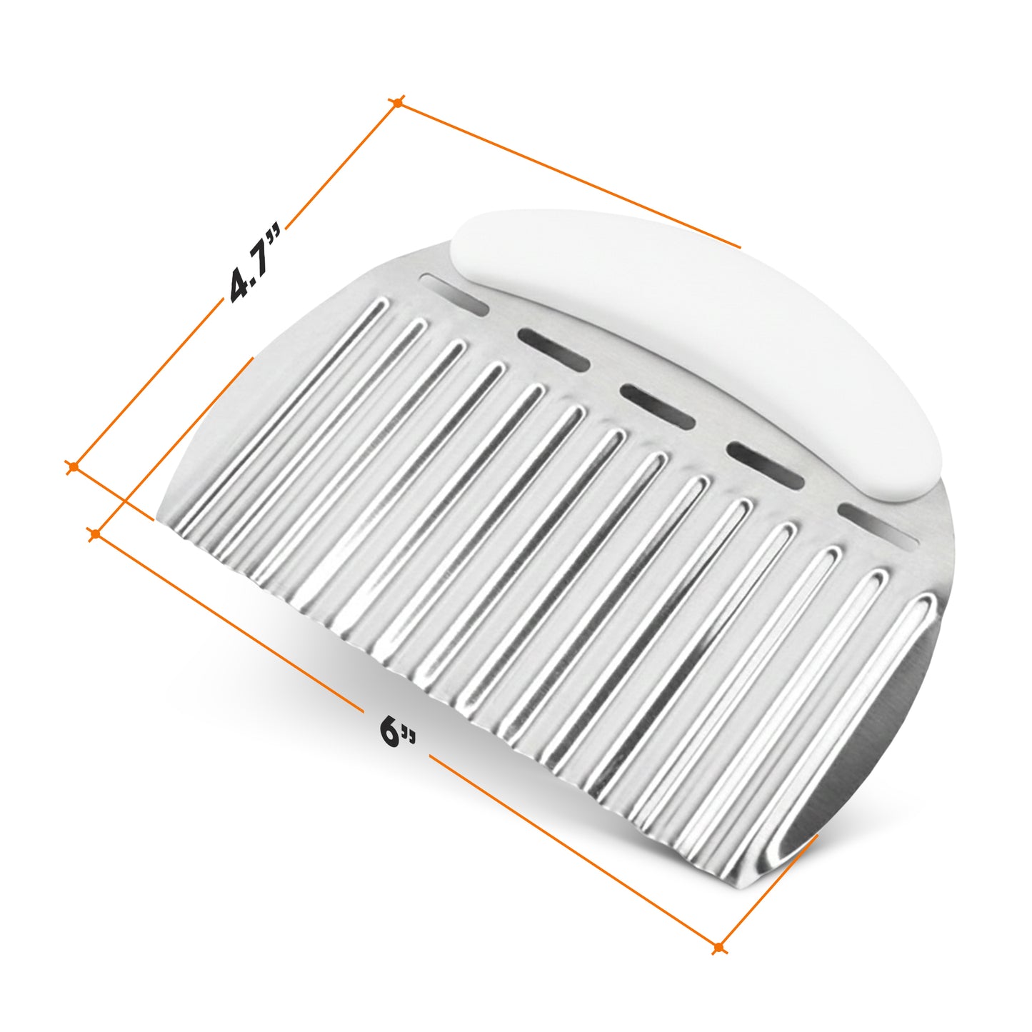 Cheer Collection Stainless Steel Crinkle Cutter for Wavy Fries and Vegetable Slicing