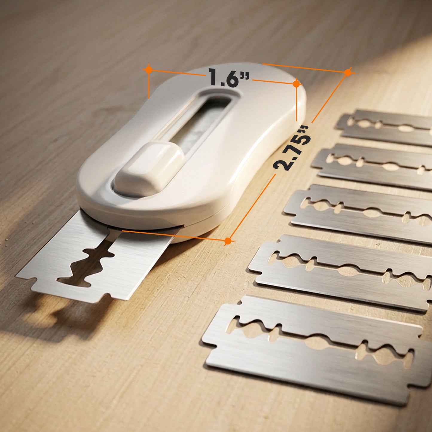 Cheer Collection Retractable Bread Scoring Tool with Magnetic Storage & Replacement Blades