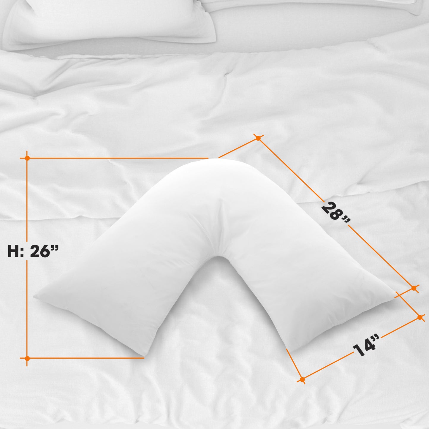 Cheer Collection V Shaped Head Pillow For Hugging while Sleeping