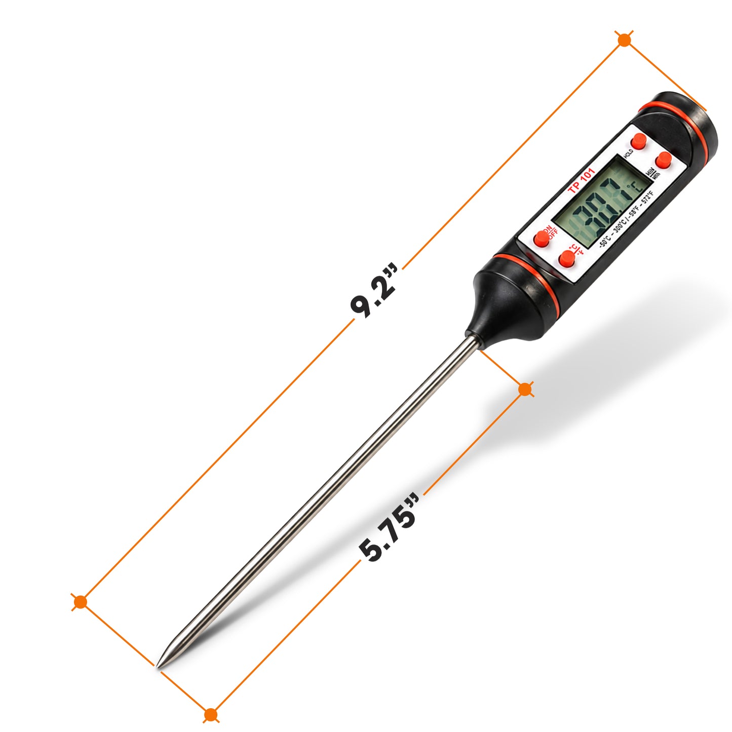 Cheer Collection Digital Meat Thermometer, Quick Read Cooking Thermometer for Grill BBQ Snoker and Kitchen