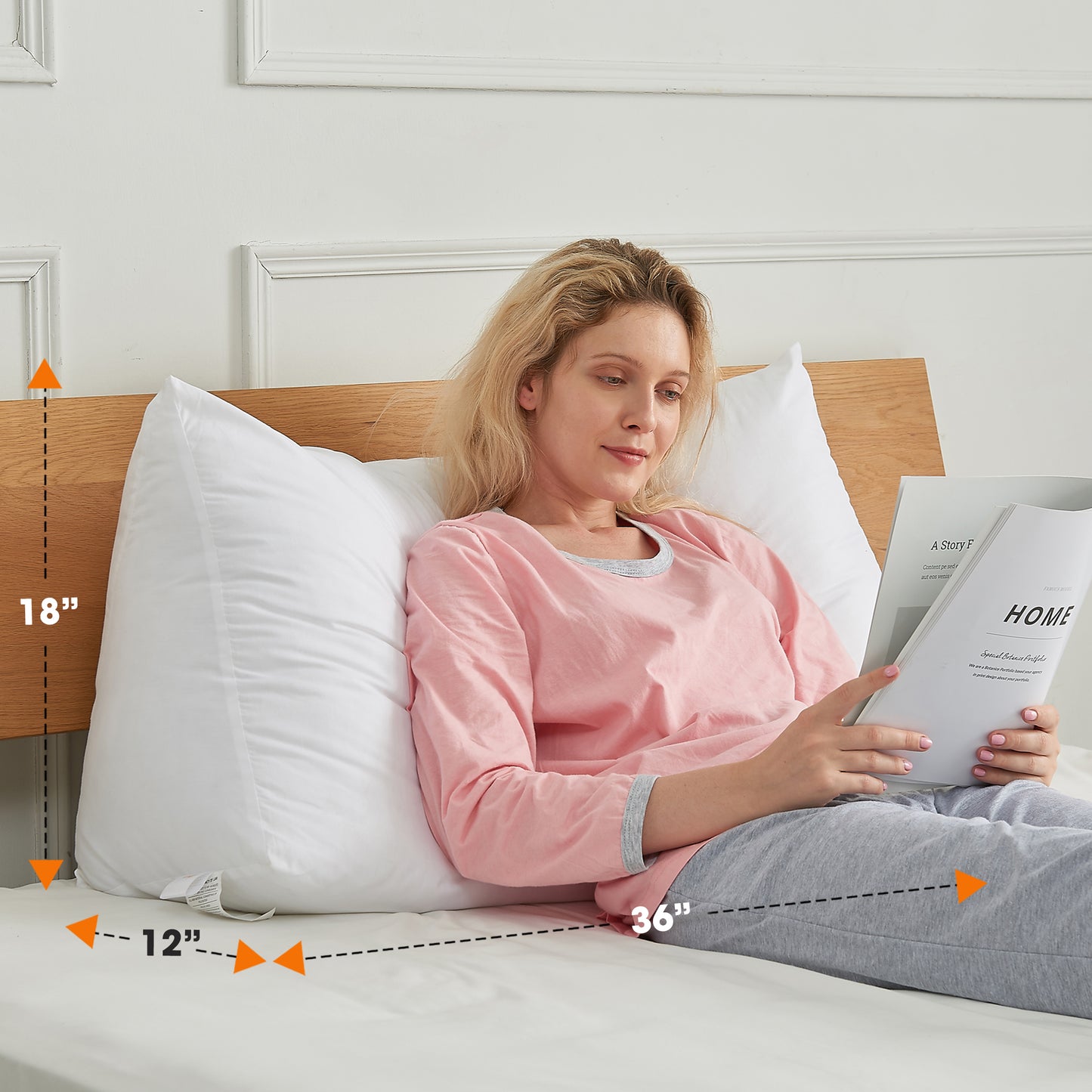 Cheer Collection Ultra Supportive Oversized Reading & Anti Acid Reflux  Wedge Pillow