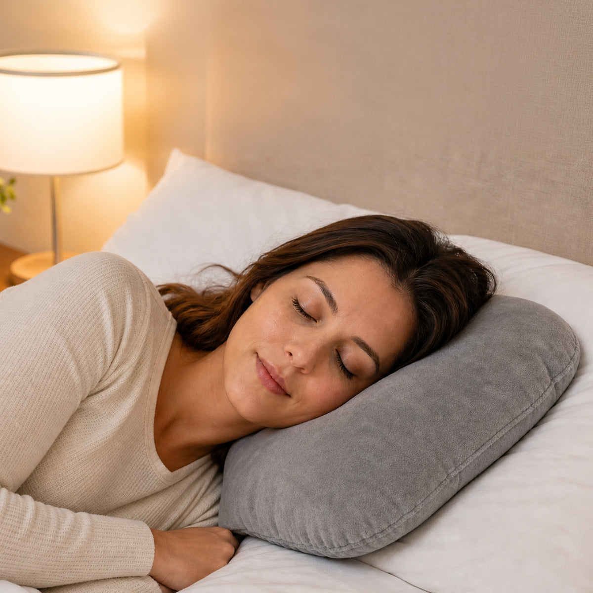 Cheer Collection Ear Pillow for Side Sleepers with Center Ear Opening