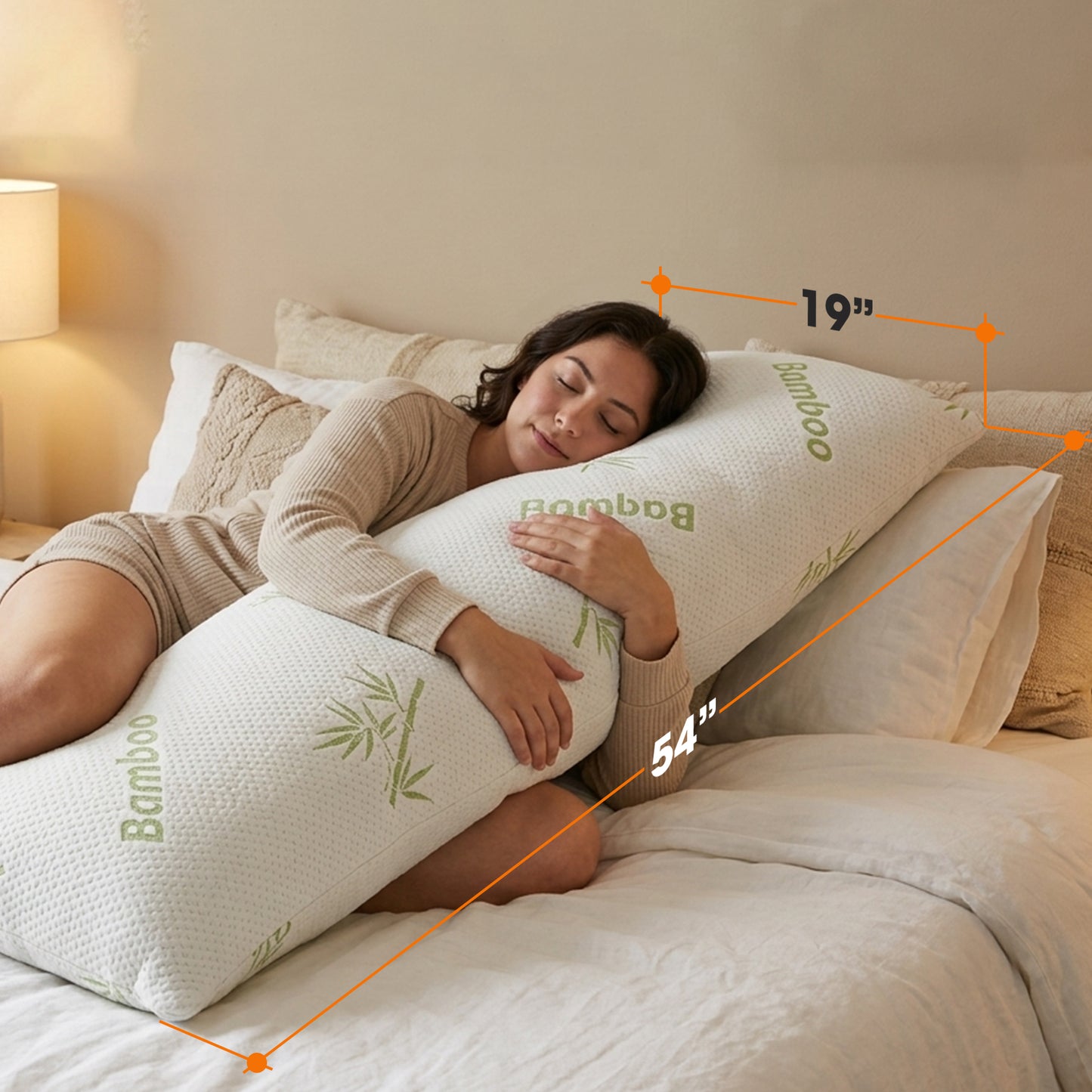 Cheer Collection Shredded memory Foam Body Pillow