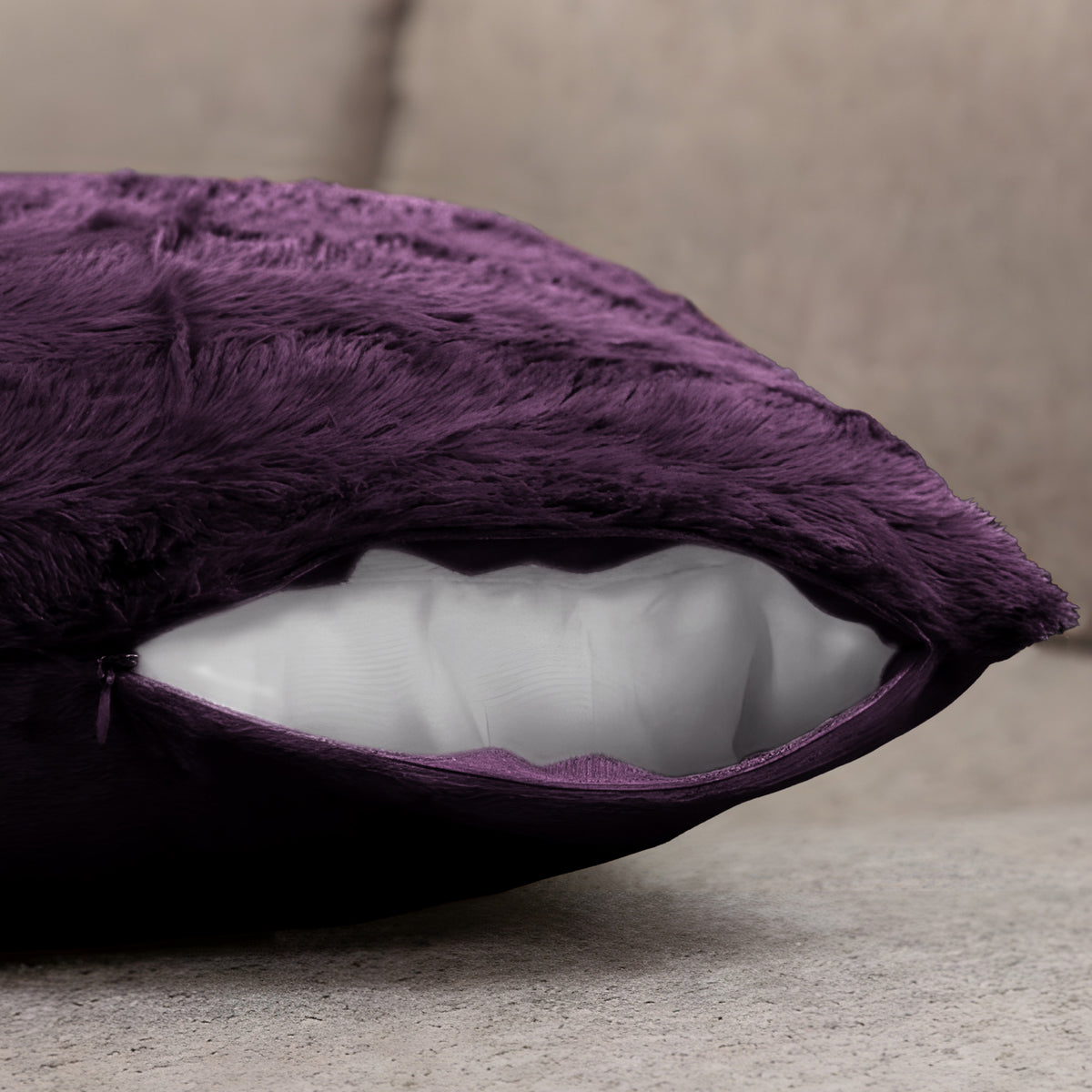 Cheer Collection Faux Fur Throw Pillow - 18" x 40" Long Decorative Body Pillow for Bed or Couch