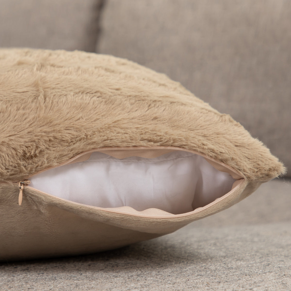 Cheer Collection Faux Fur Throw Pillow - 18" x 40" Long Decorative Body Pillow for Bed or Couch