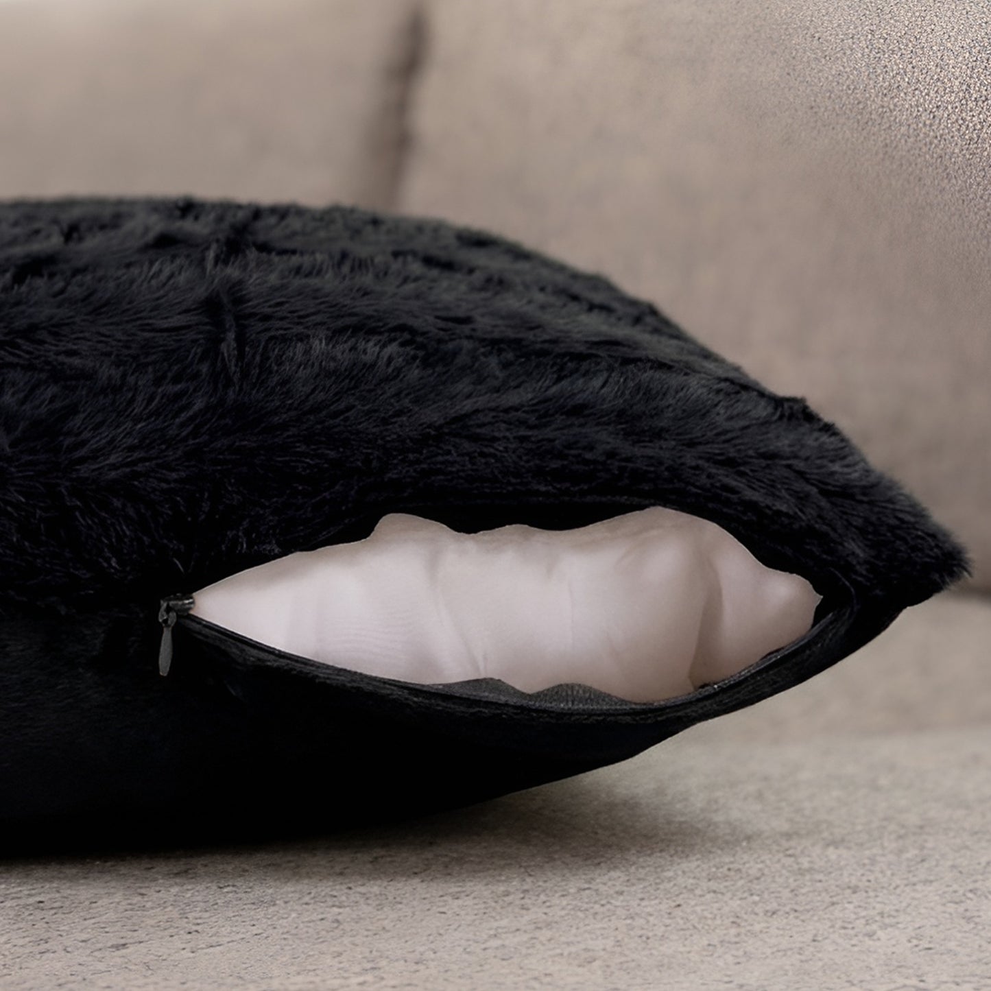 Cheer Collection Faux Fur Throw Pillow - 18" x 40" Long Decorative Body Pillow for Bed or Couch