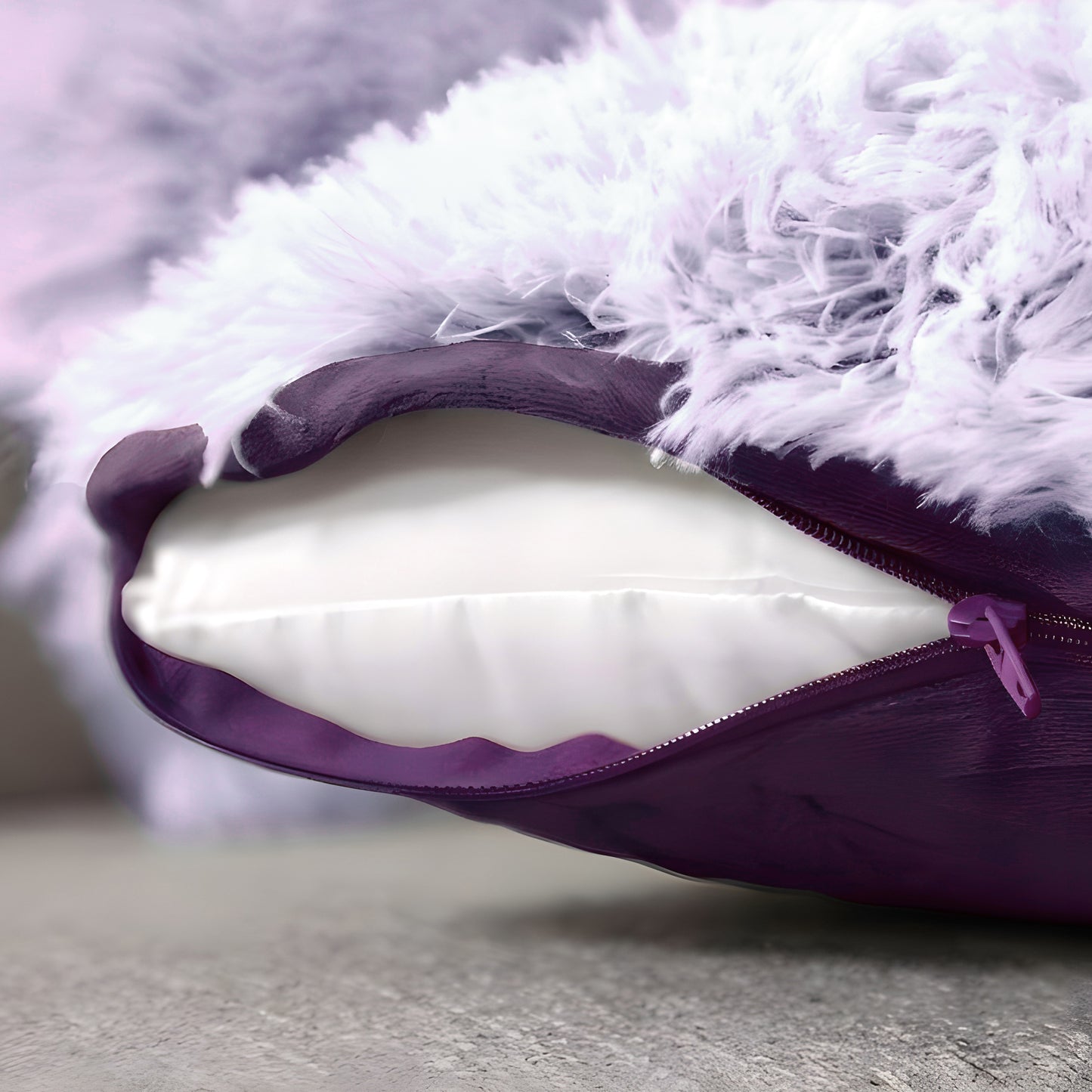Cheer Collection Set of 2 Shaggy Long Hair Throw Pillows | Super Soft and Plush Faux Fur Accent Pillows - 18 x 18 inches