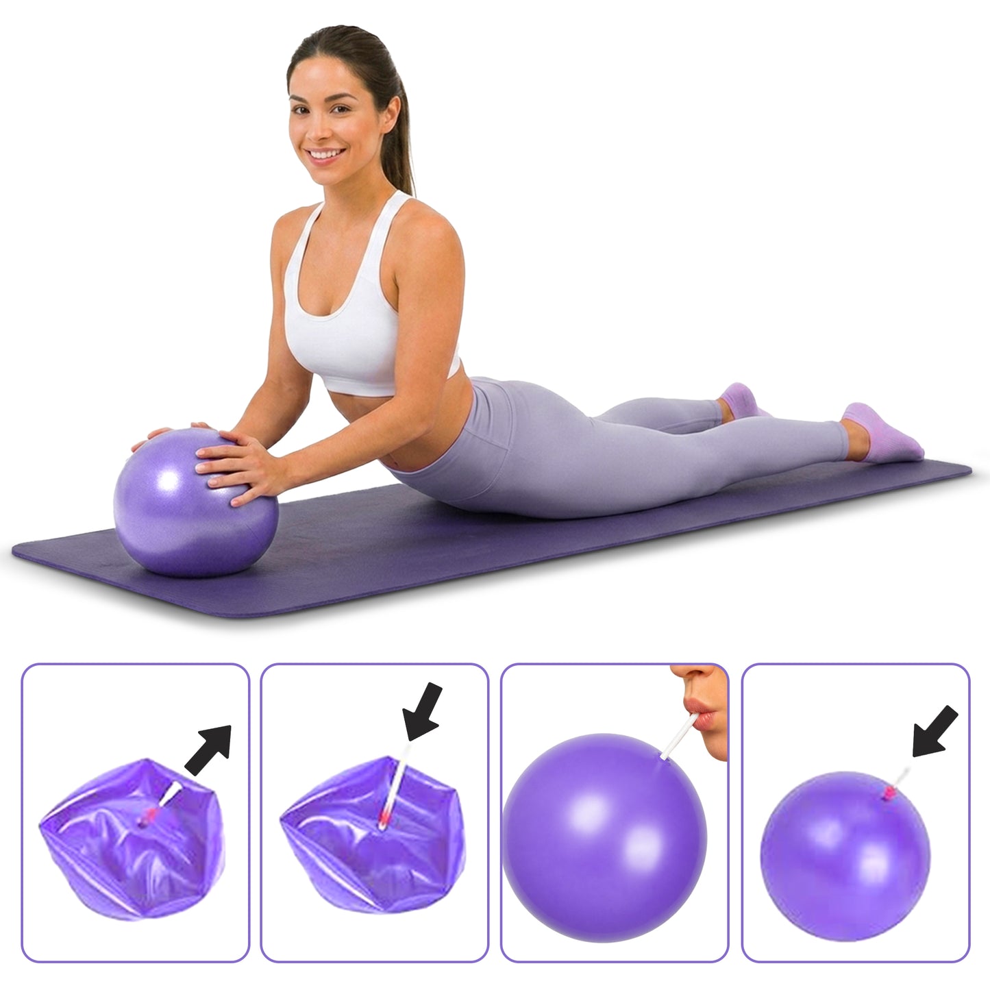 Cheer Collection Complete Home Pilates & Fitness System, 18-Piece Workout Kit