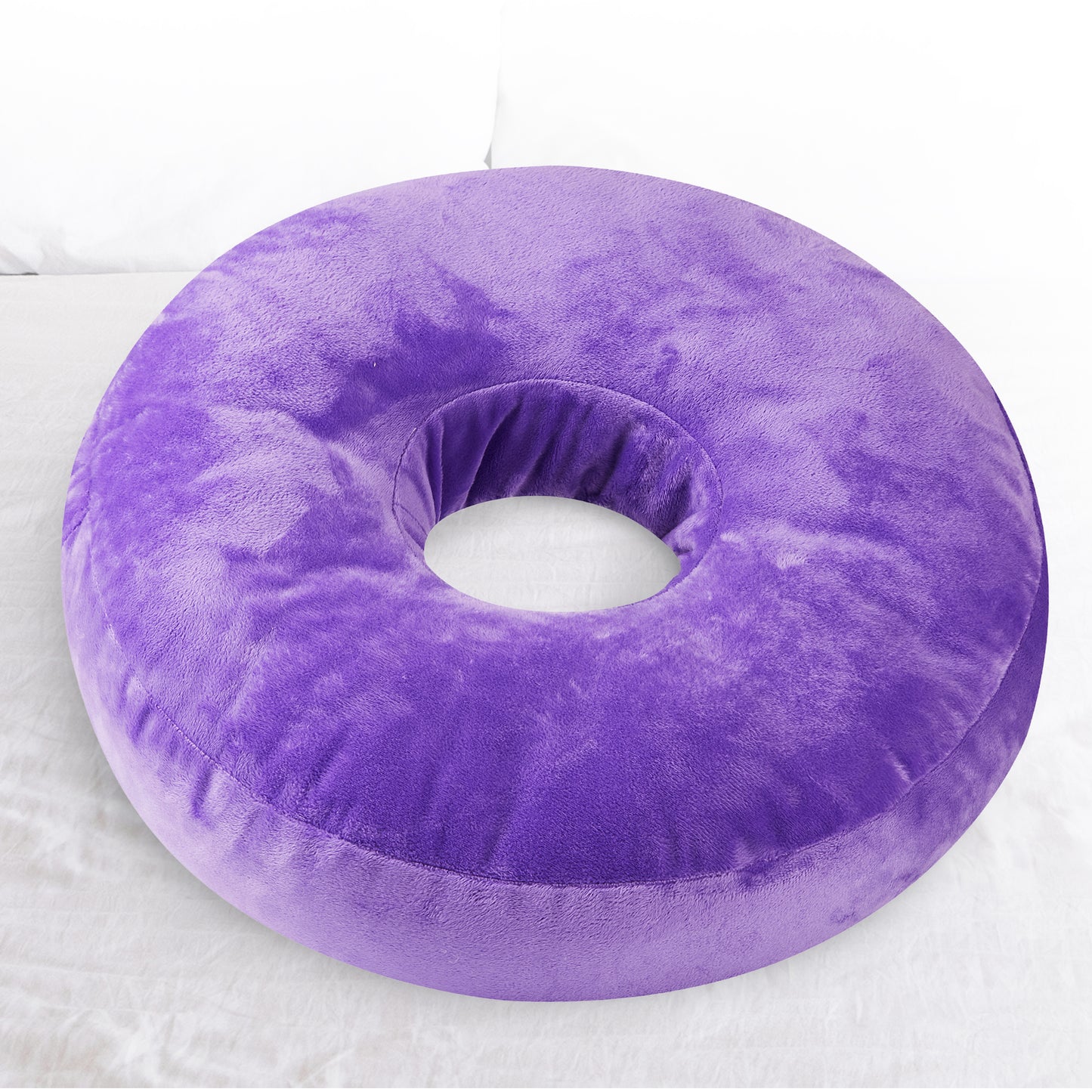 Cheer Collection Round Donut Pillow - Super Soft Microplush Doughnut Pillow and Comfy Seat Cushion for Kids and Adults