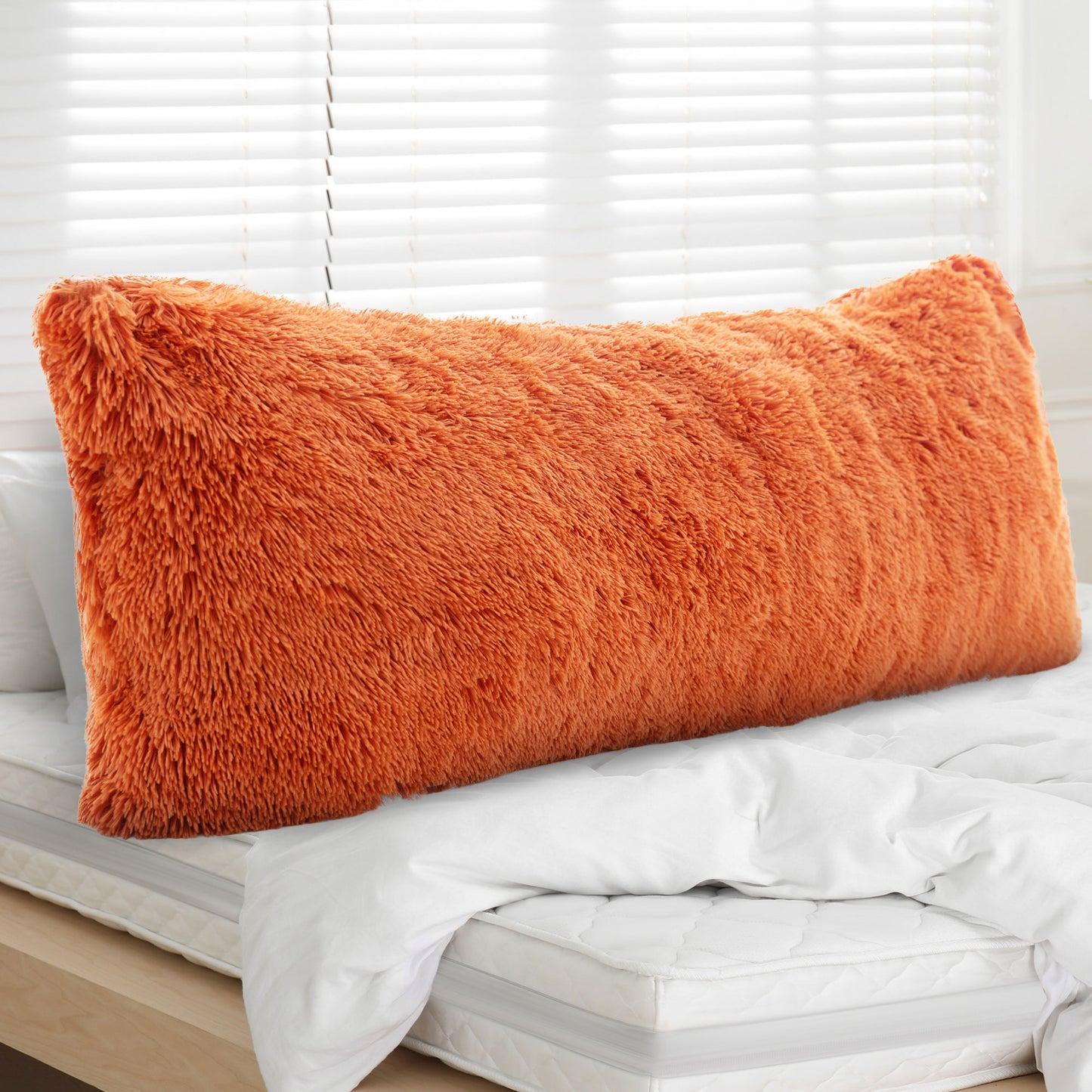 Cheer Collection Long Hair Shaggy Body Pillow 20" x 54"