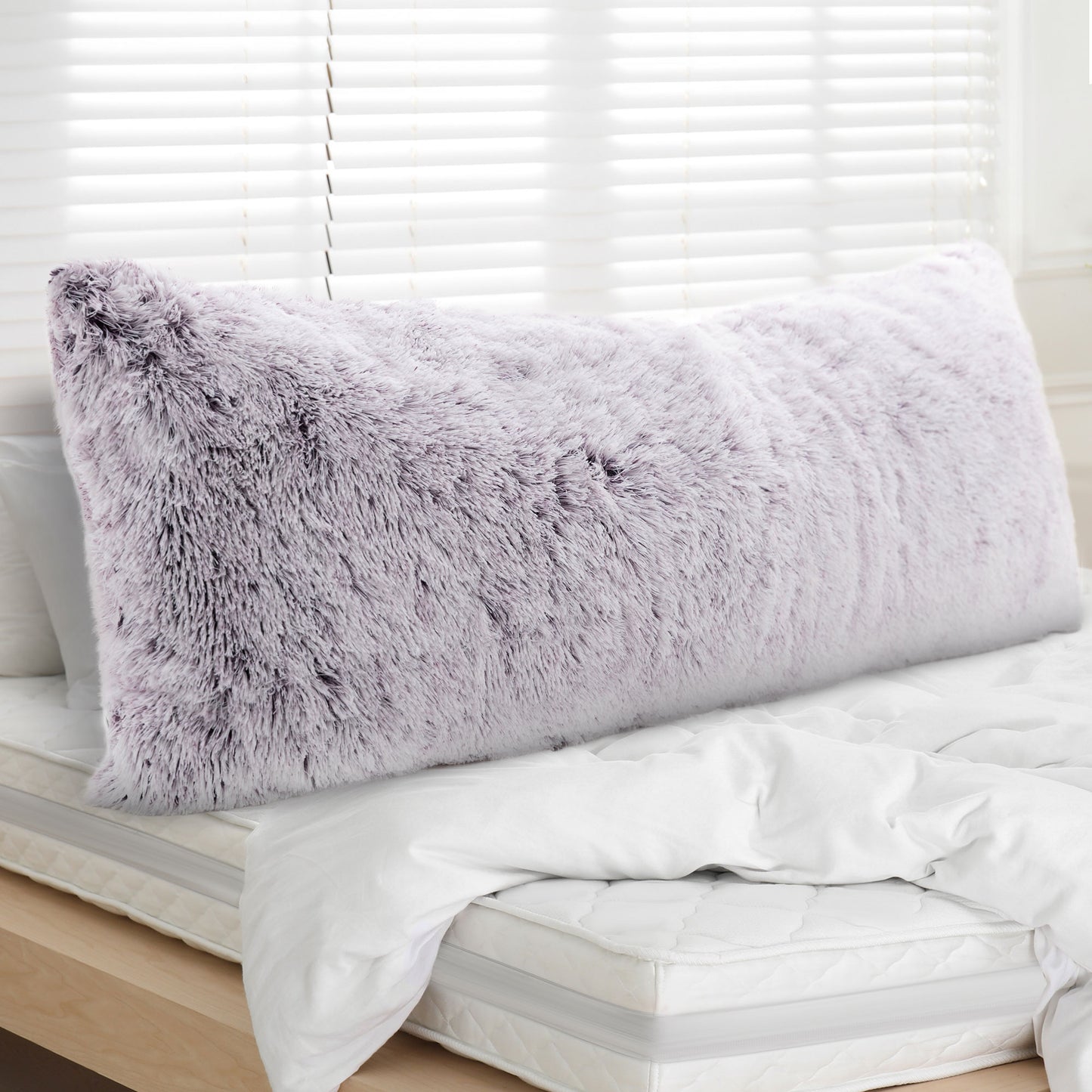 Cheer Collection Long Hair Shaggy Body Pillow 20" x 54"