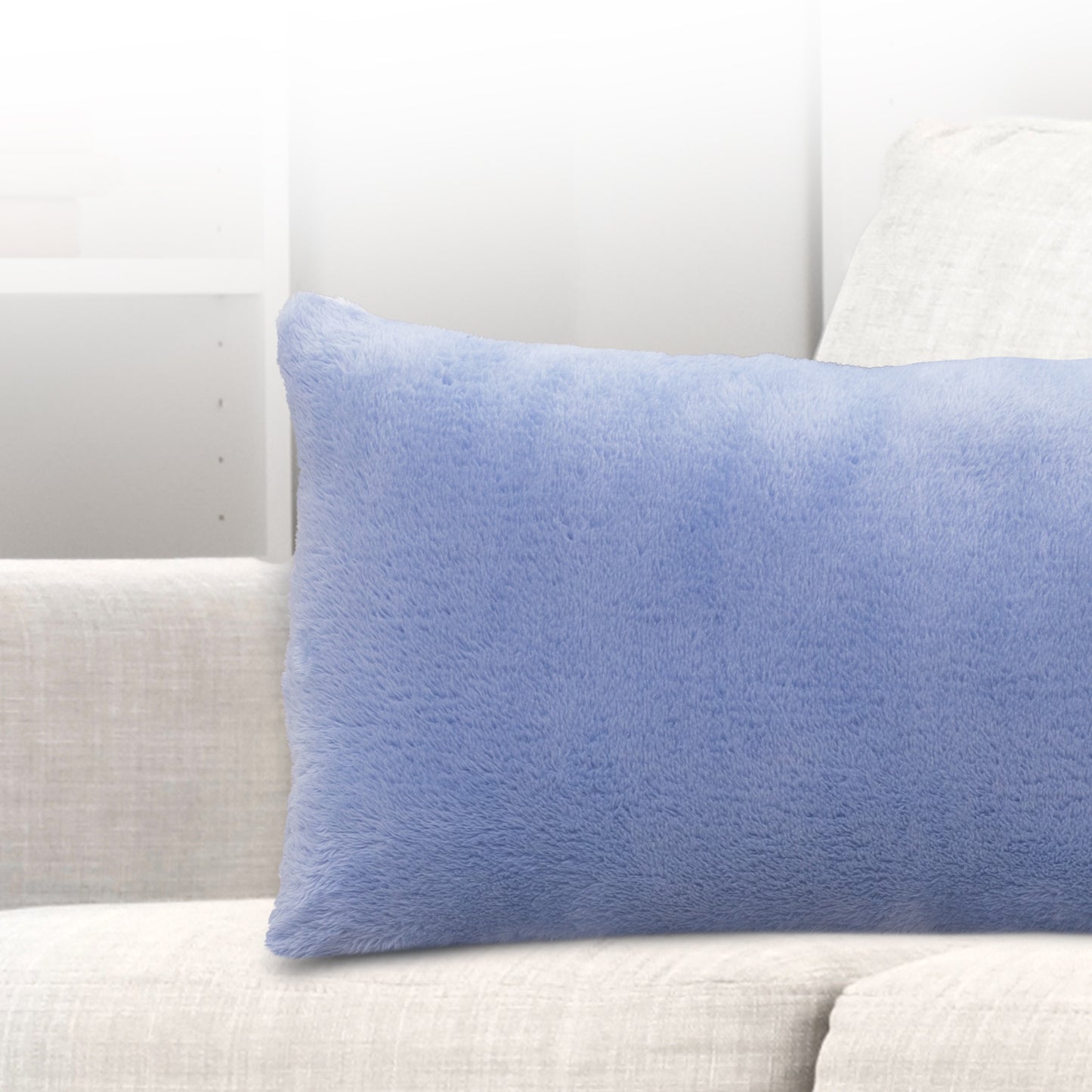 Cheer Collection Microsherpa Throw Pillow Ultra Soft and Fluffy, Elegant Home Decor, Velvet Stylish Accent Pillows - Set of 2