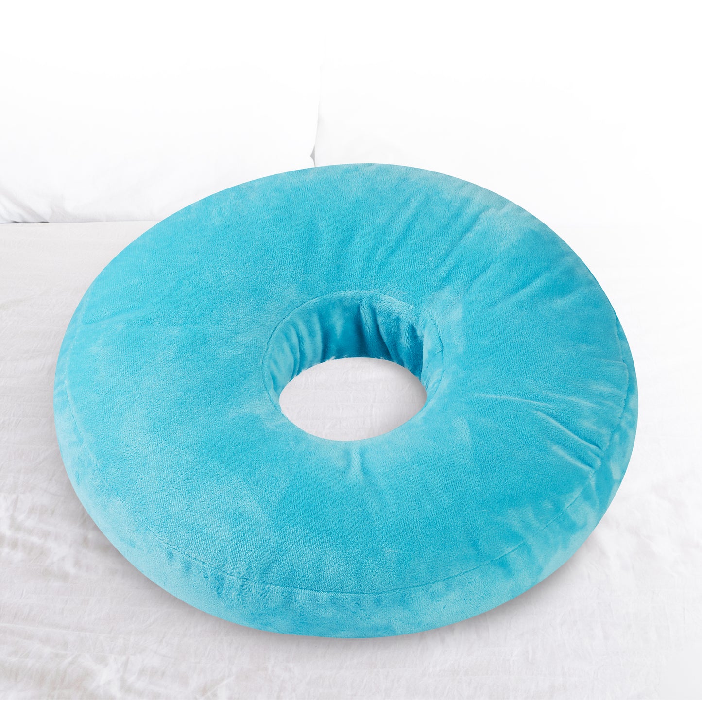 Cheer Collection Round Donut Pillow - Super Soft Microplush Doughnut Pillow and Comfy Seat Cushion for Kids and Adults