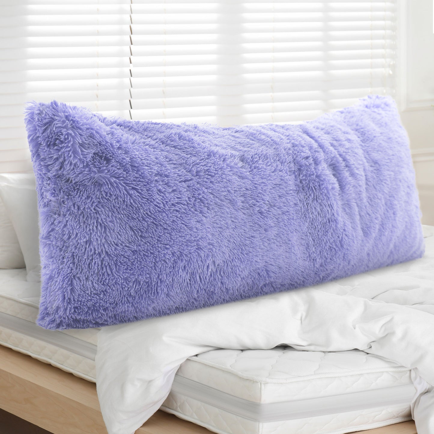 Cheer Collection Long Hair Shaggy Body Pillow 20" x 54"