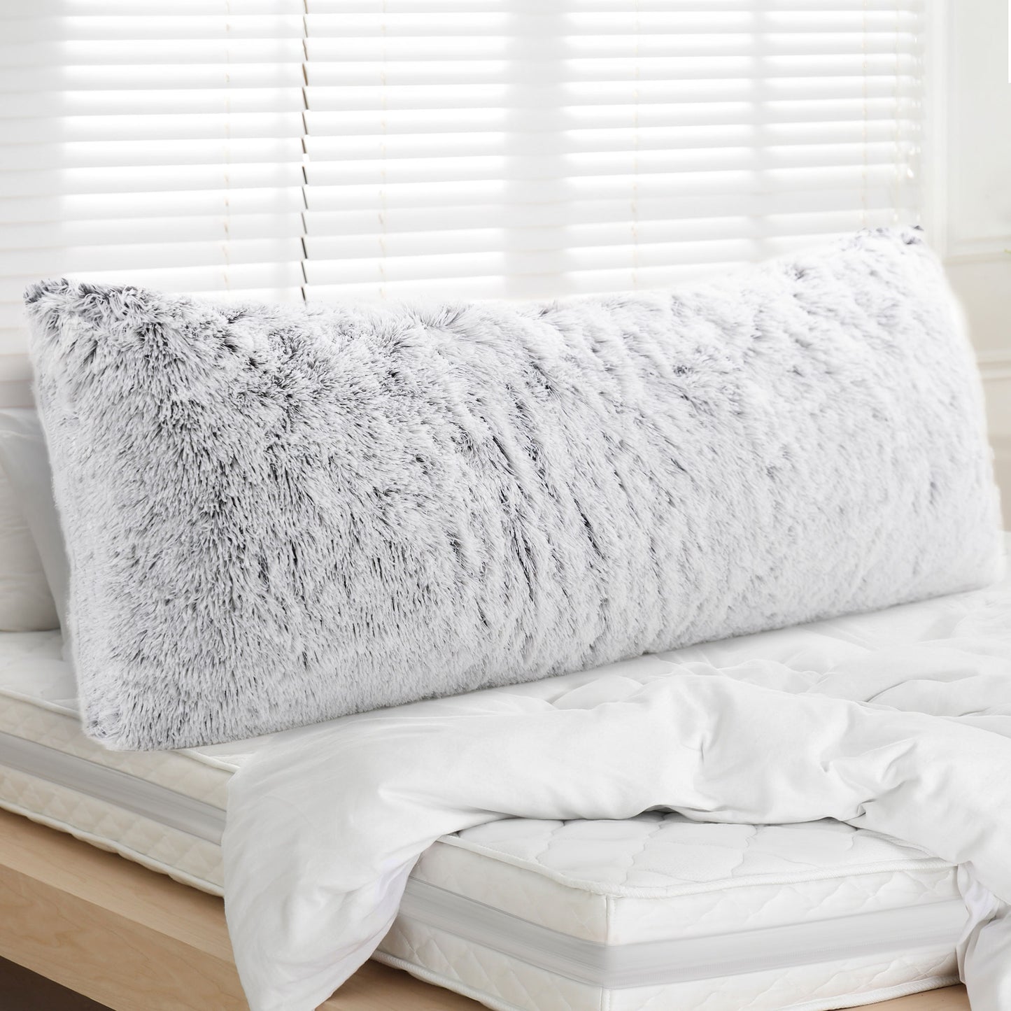 Cheer Collection Long Hair Shaggy Body Pillow 20" x 54"