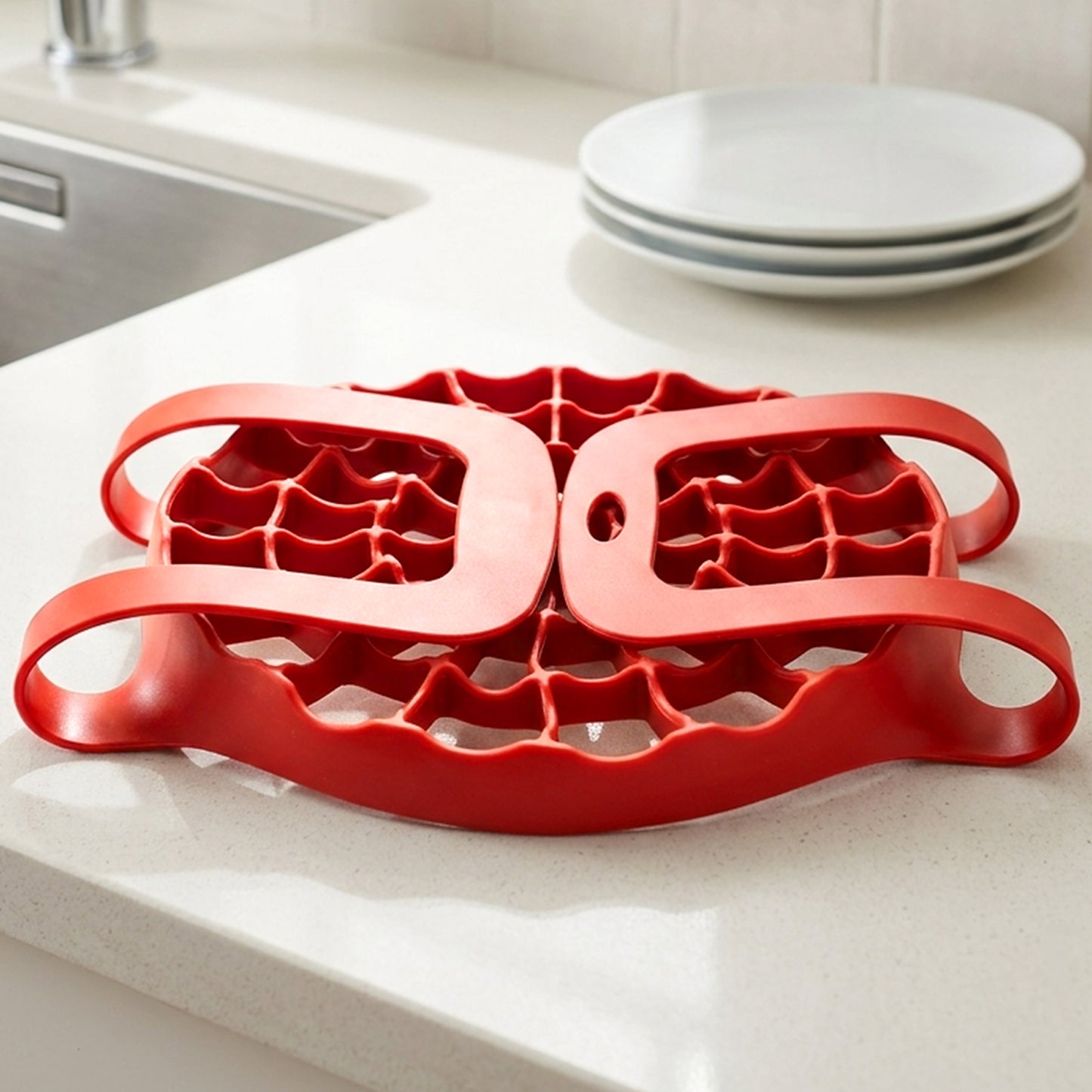 Cheer Collection Silicone Cooking Pot Lifter, Silicone Bakeware Sling for 3-Quart Pressure Cookers