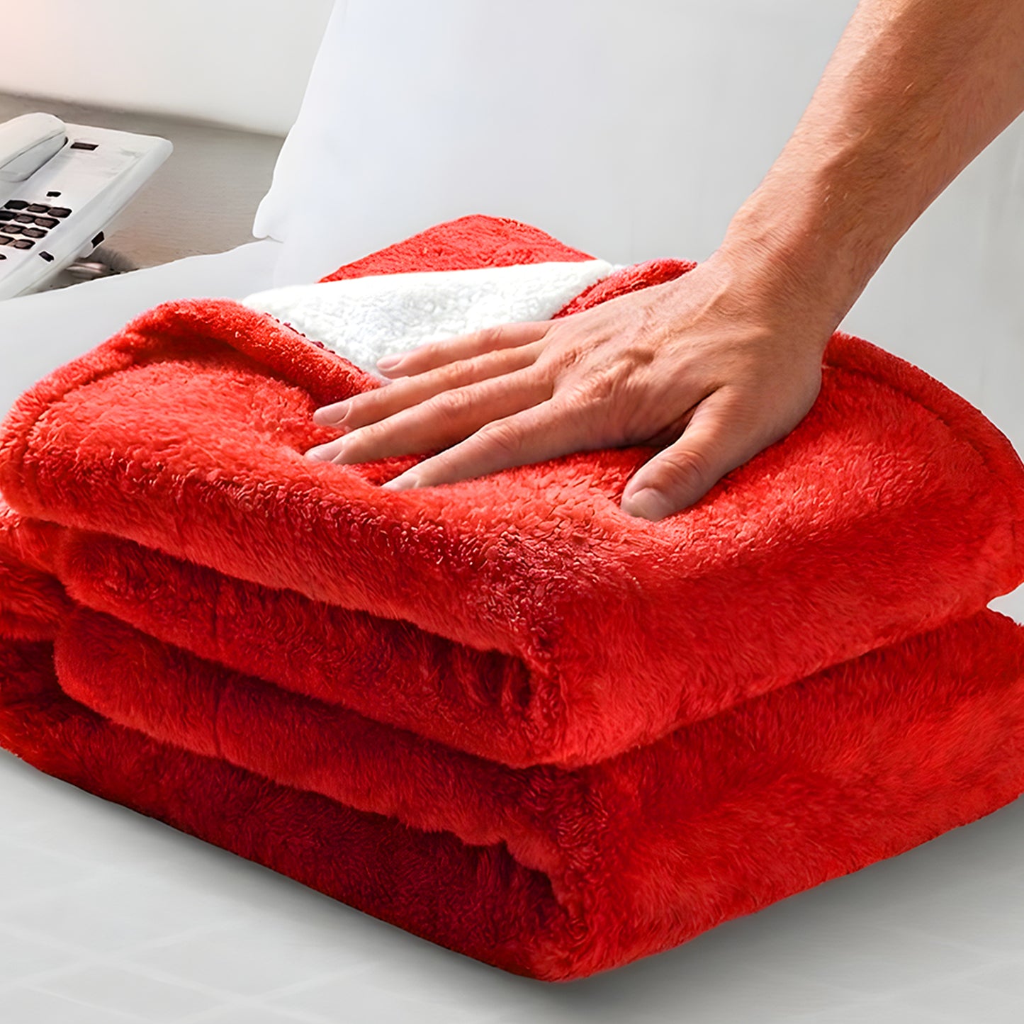 Cheer Collection Microsherpa Throw Blanket - Luxury Soft Velvet, Elegant Decorated, Stylish Accent Blanket