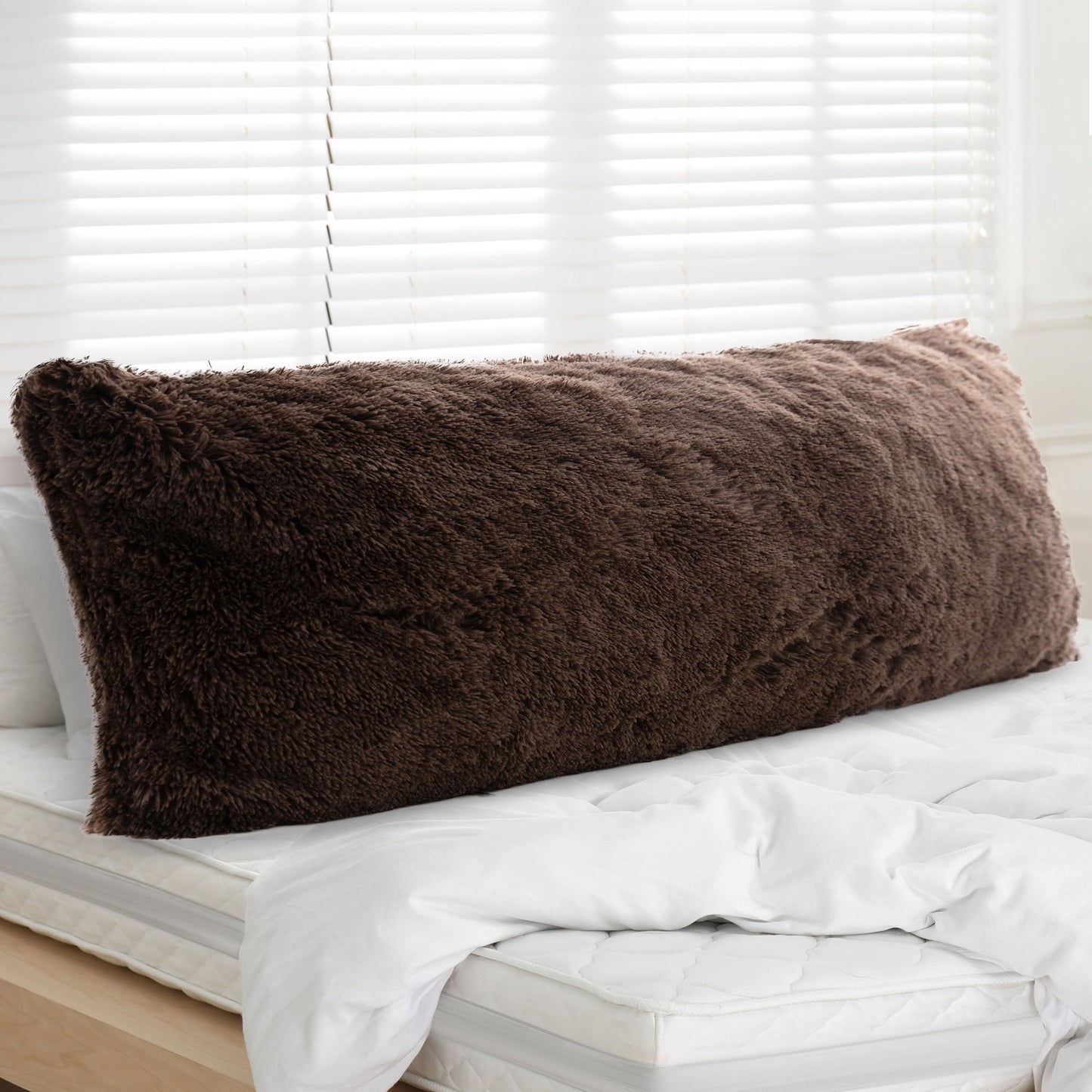Cheer Collection Long Hair Shaggy Body Pillow 20" x 54"