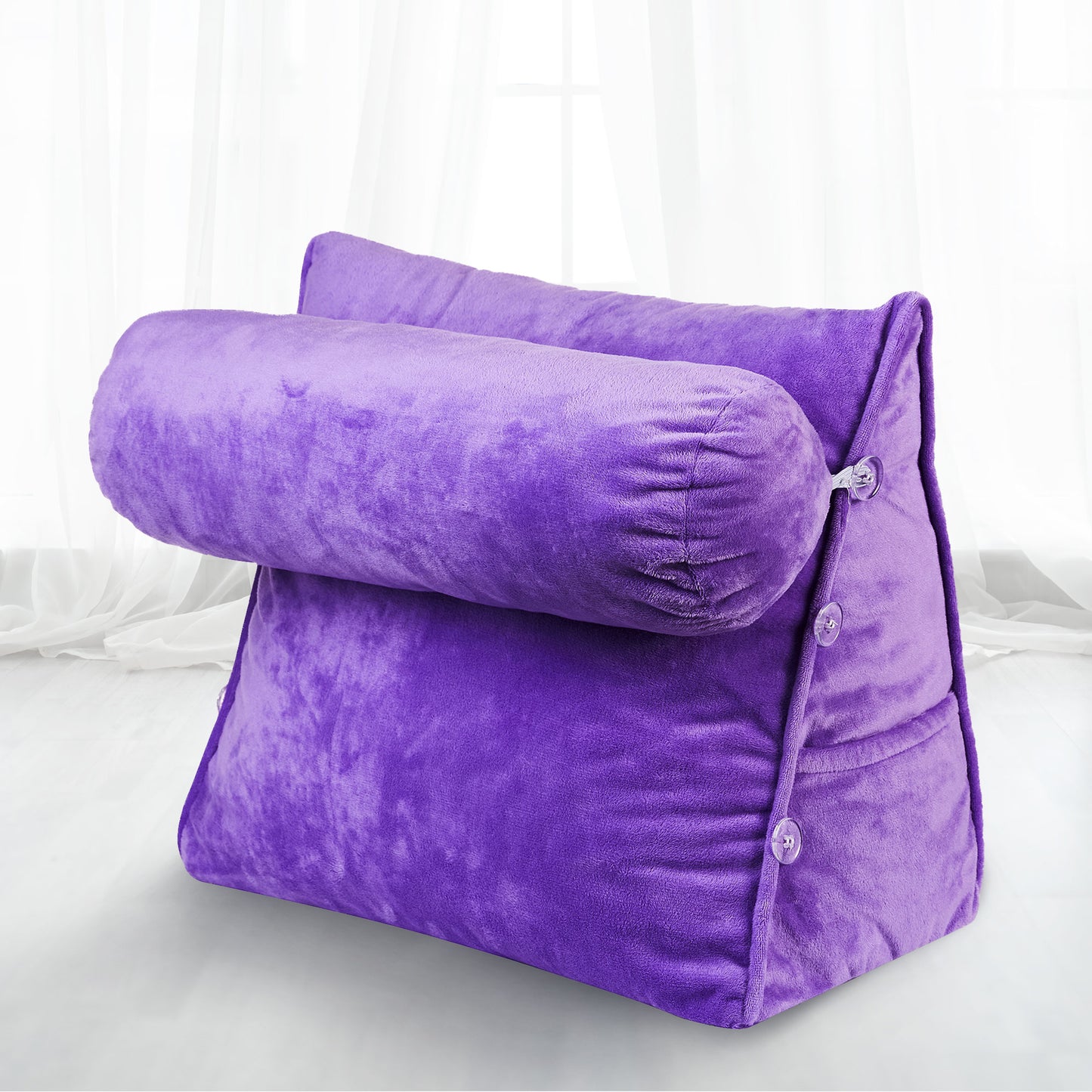Cheer Collection Wedge Pillow with Detachable Bolster & Backrest