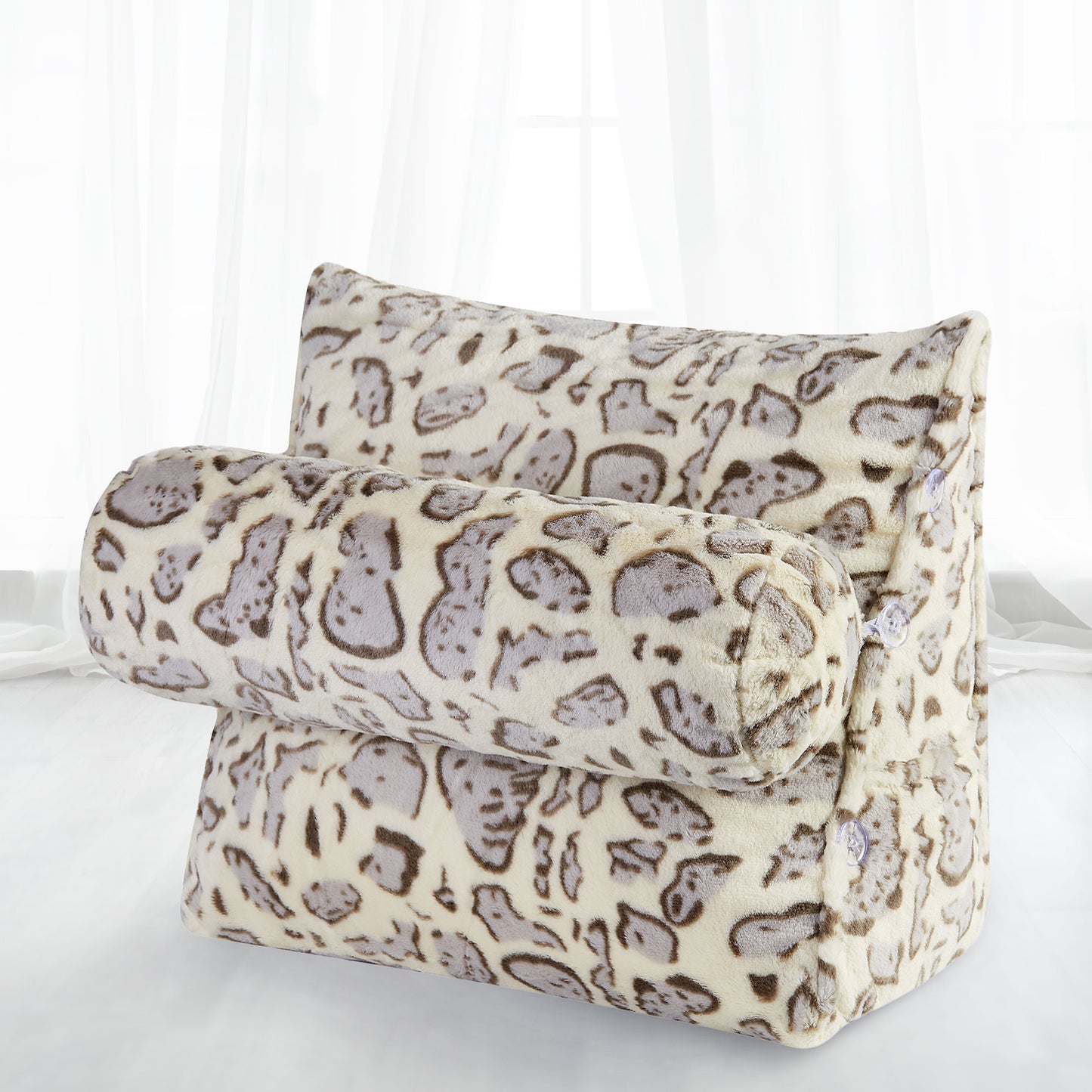 Cheer Collection Wedge Pillow with Detachable Bolster & Backrest