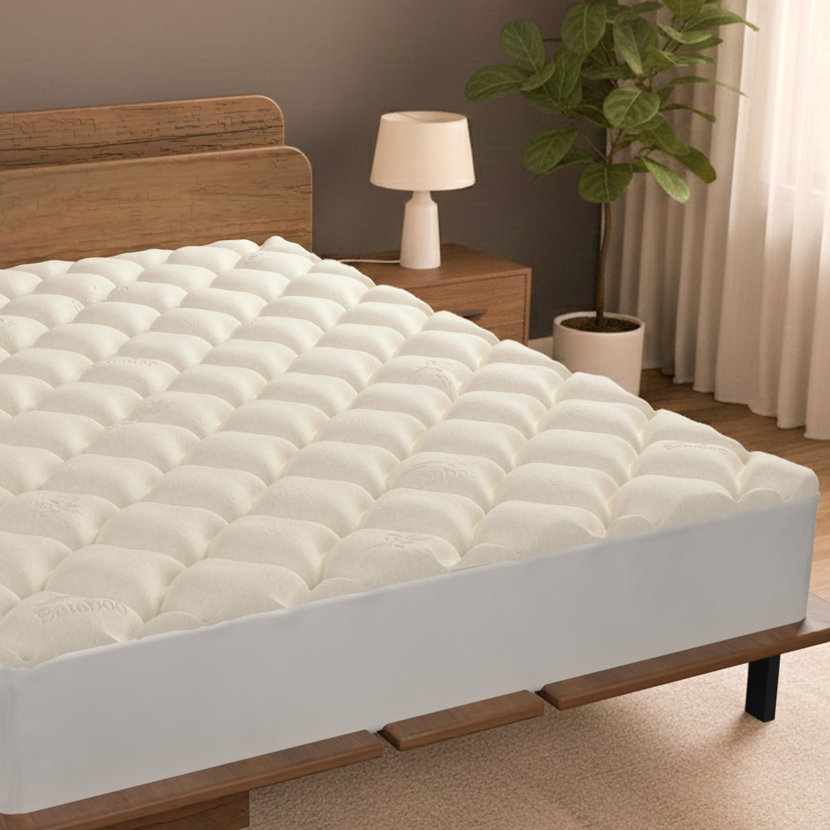 Cheer Collection Plush Bamboo Mattress Topper - Assorted Sizes