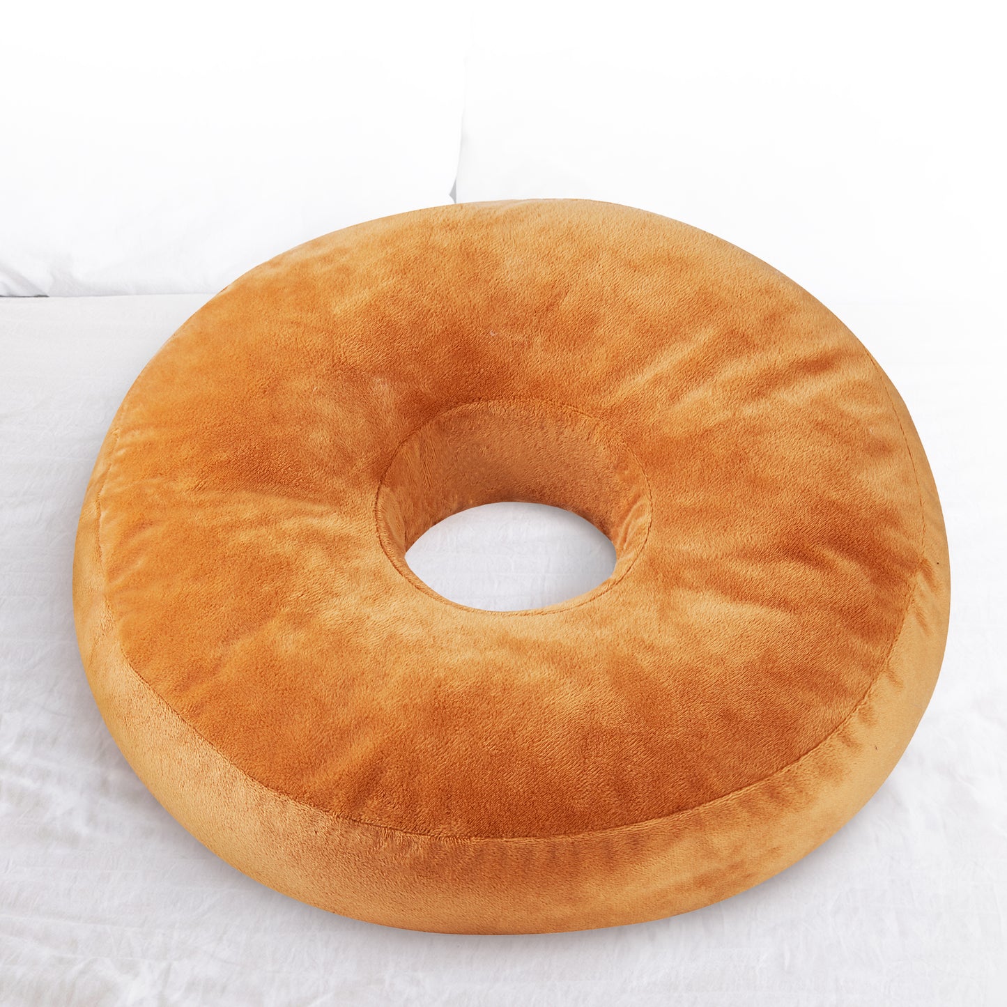 Cheer Collection Round Donut Pillow - Super Soft Microplush Doughnut Pillow and Comfy Seat Cushion for Kids and Adults