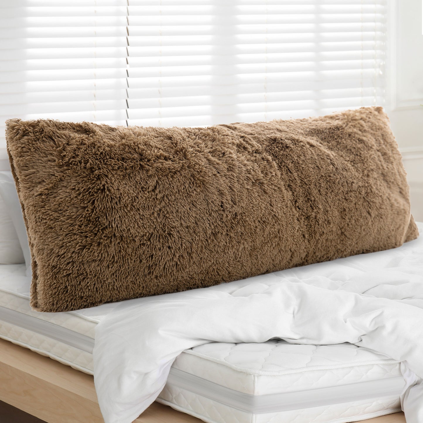 Cheer Collection Long Hair Shaggy Body Pillow 20" x 54"