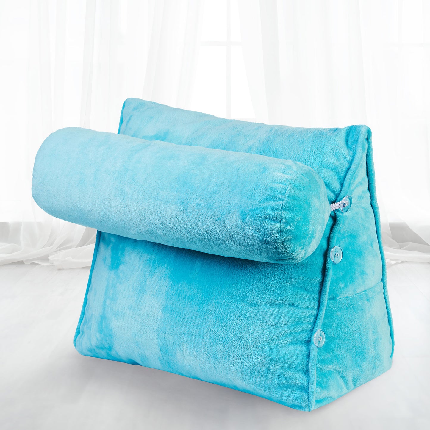 Cheer Collection Wedge Pillow with Detachable Bolster & Backrest