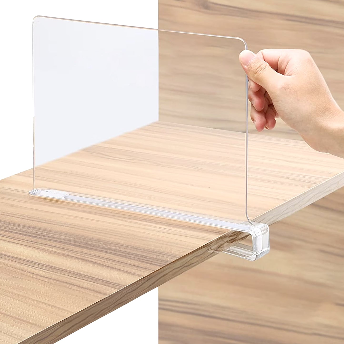Cheer Collection Clear Shelf Dividers for Organized Closets & Shelves, Set of 6