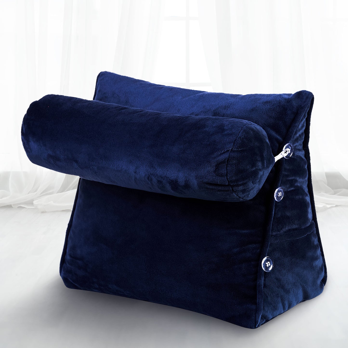 Cheer Collection Wedge Pillow with Detachable Bolster & Backrest