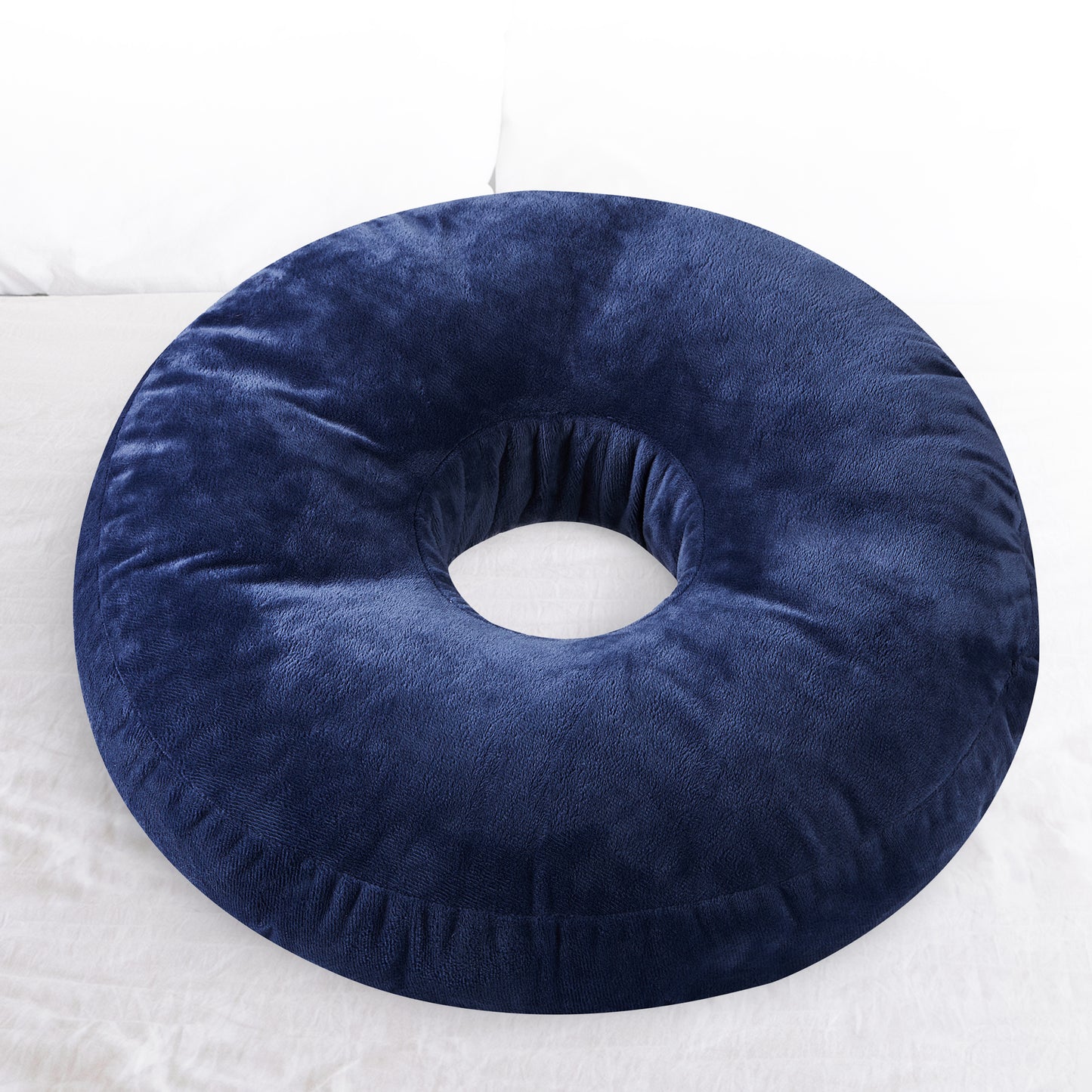 Cheer Collection Round Donut Pillow - Super Soft Microplush Doughnut Pillow and Comfy Seat Cushion for Kids and Adults