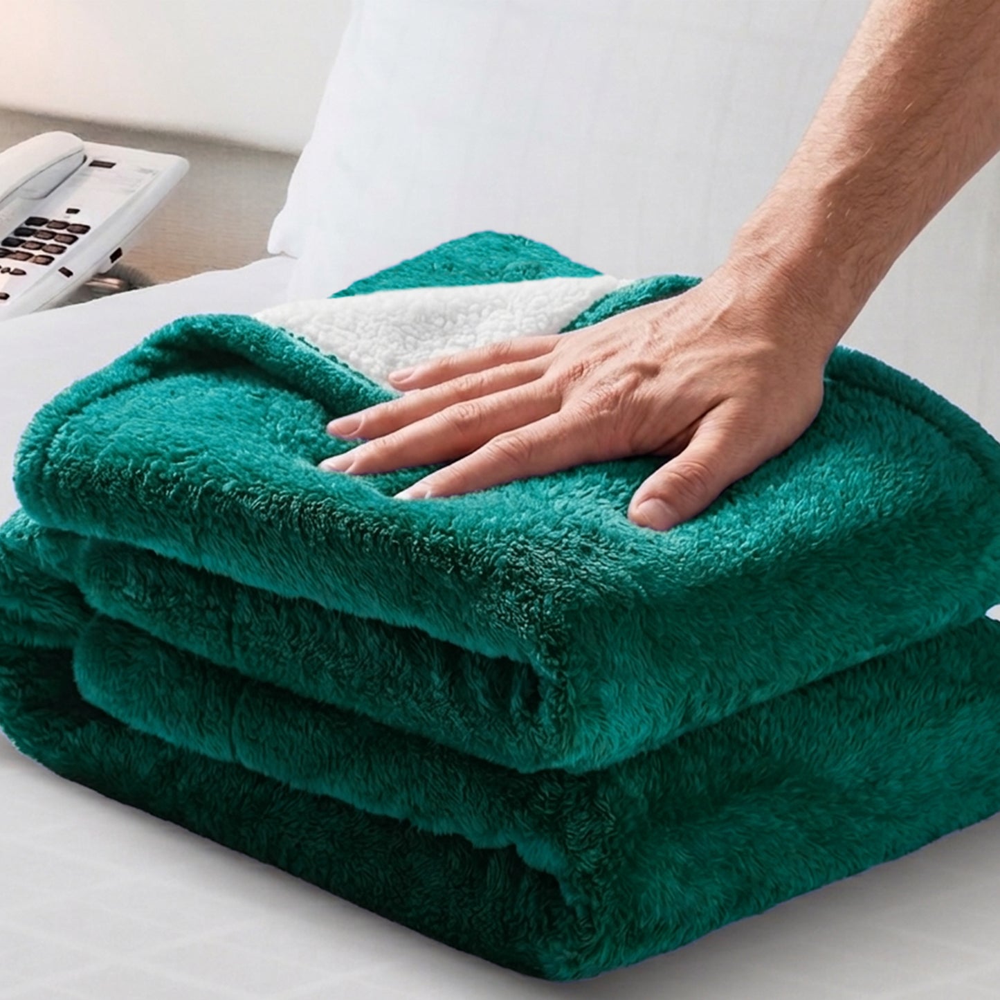 Cheer Collection Microsherpa Throw Blanket - Luxury Soft Velvet, Elegant Decorated, Stylish Accent Blanket
