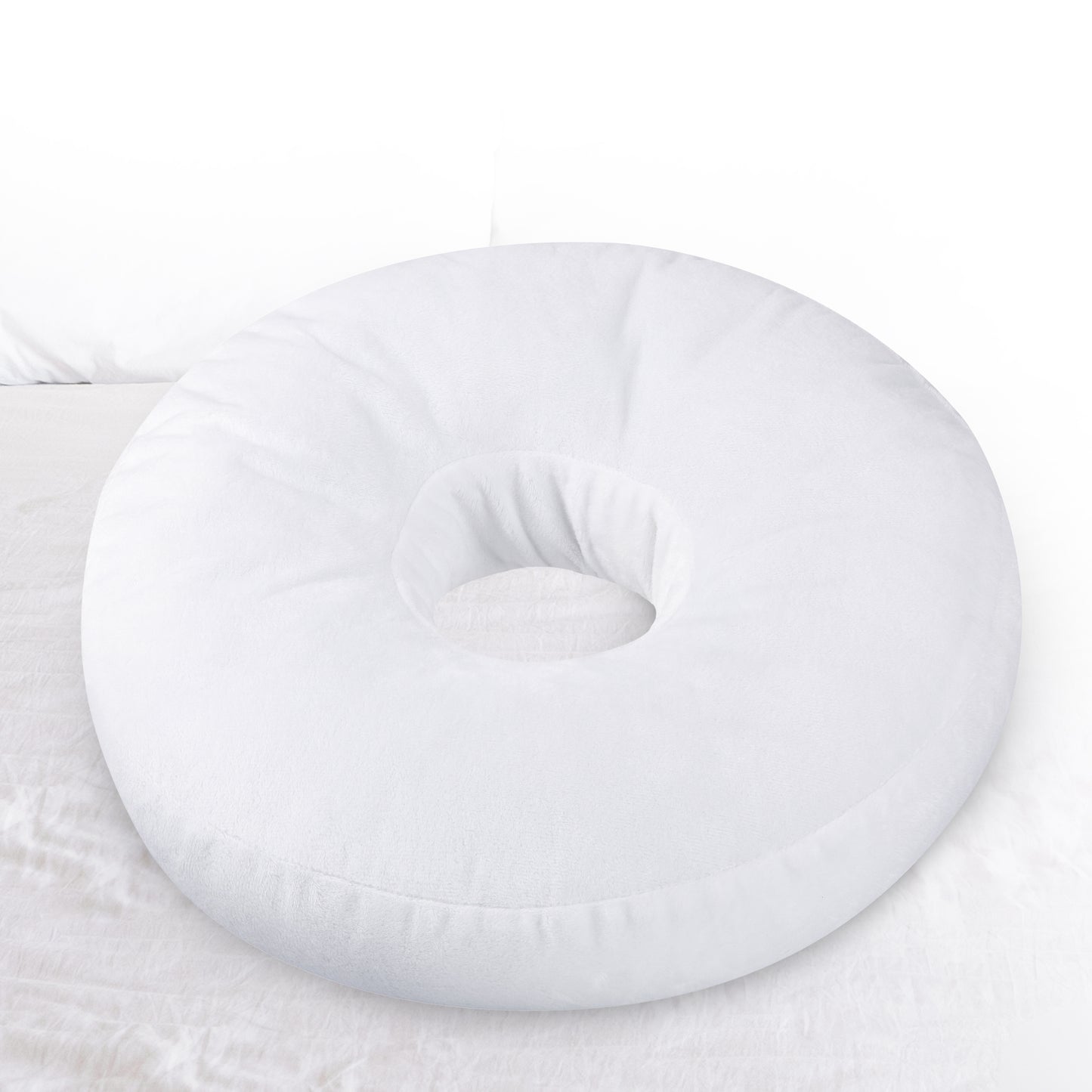 Cheer Collection Round Donut Pillow - Super Soft Microplush Doughnut Pillow and Comfy Seat Cushion for Kids and Adults