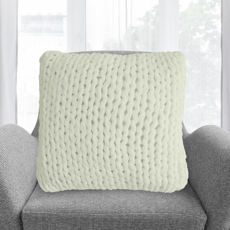 Cheer Collection 18" x 18" Knitted Throw Pillow