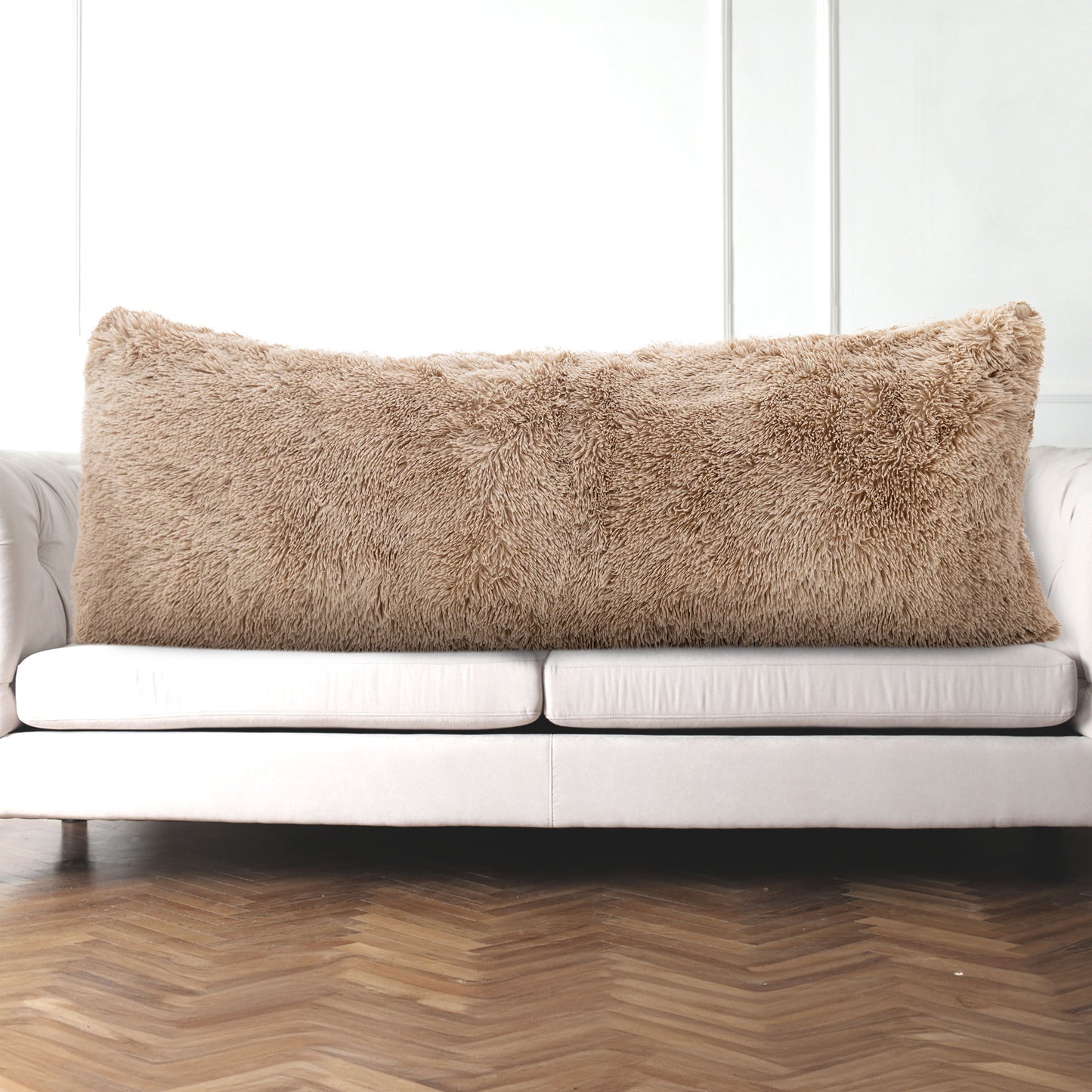 Cheer Collection Long Hair Shaggy Body Pillow 20" x 54"