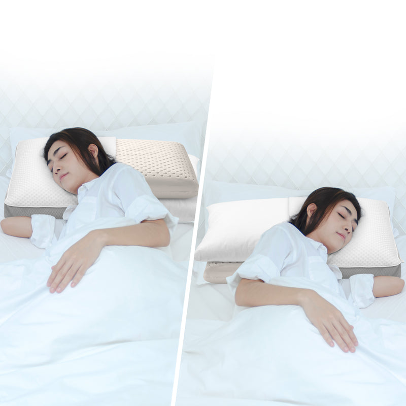 Cheer Collection Dual-Sided Standard Sleeping Pillow with Latex Foam