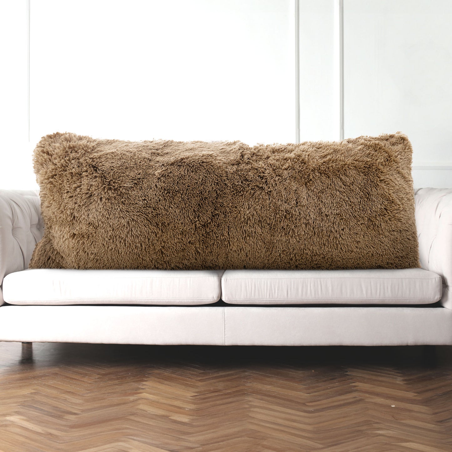 Cheer Collection Long Hair Shaggy Body Pillow 20" x 54"