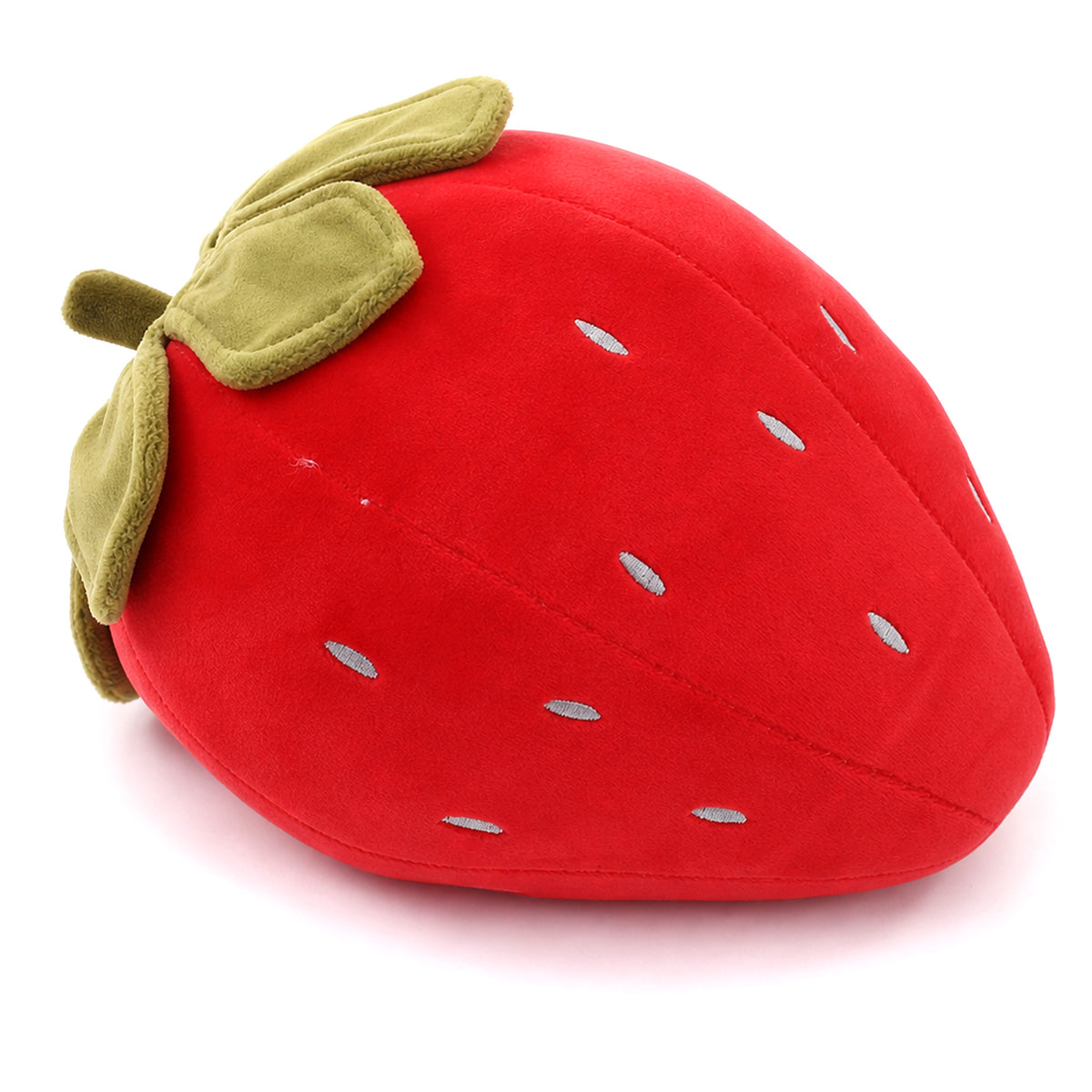 Cheer Collection Strawberry Shaped Plush Throw Pillow with Ultra Soft Huggable Cushioning for Cozy Home Decor