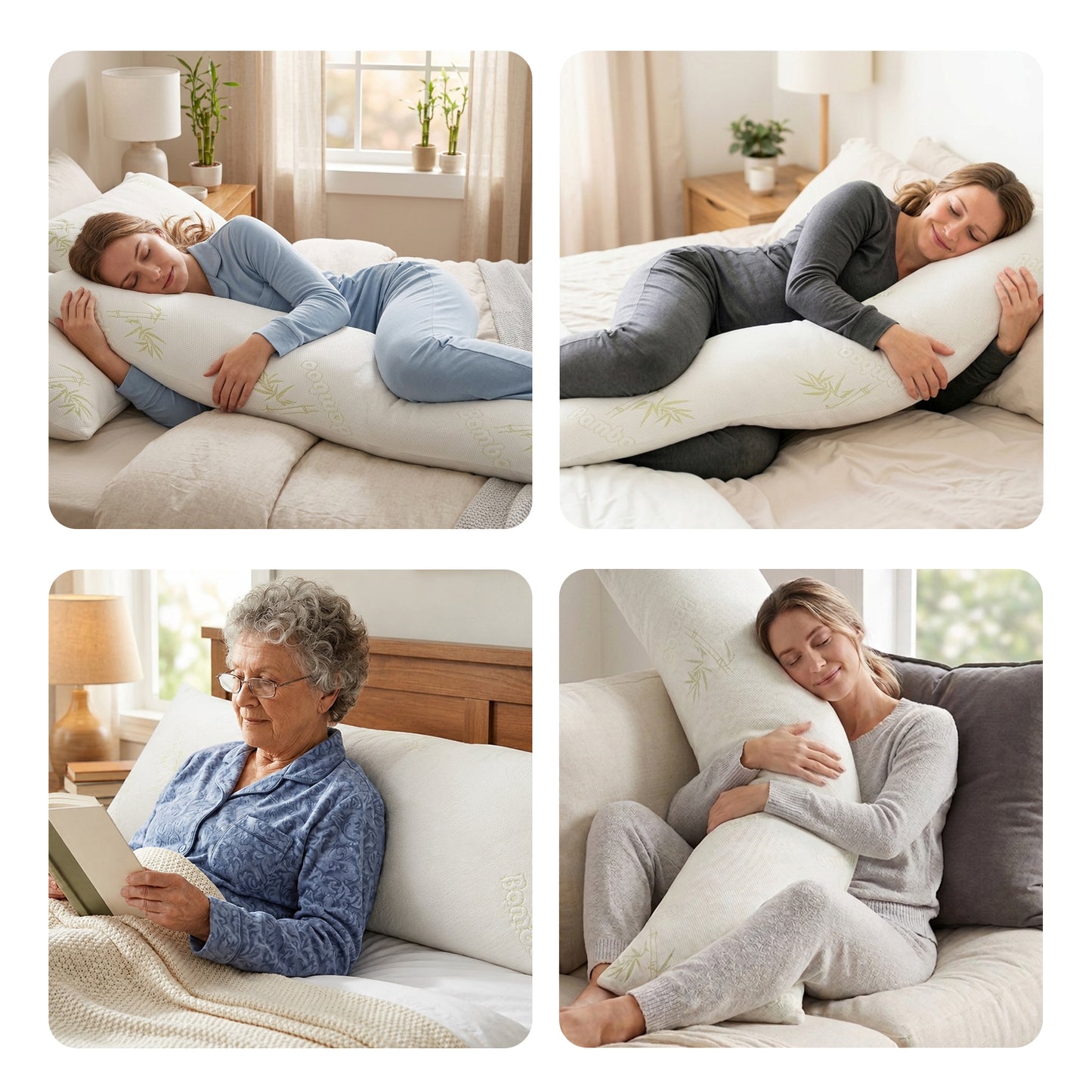 Cheer Collection Shredded memory Foam Body Pillow